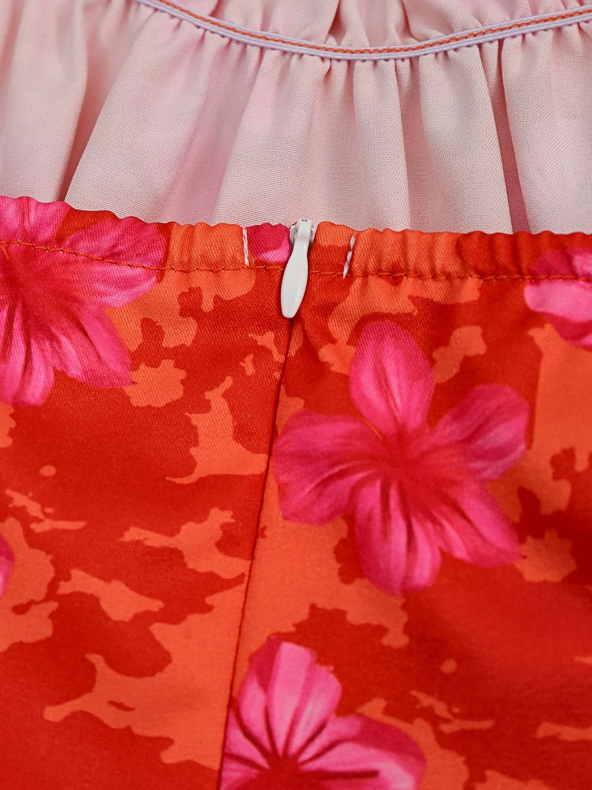 1950s Vintage Floral Lace-Up Swing Dress - Image 18