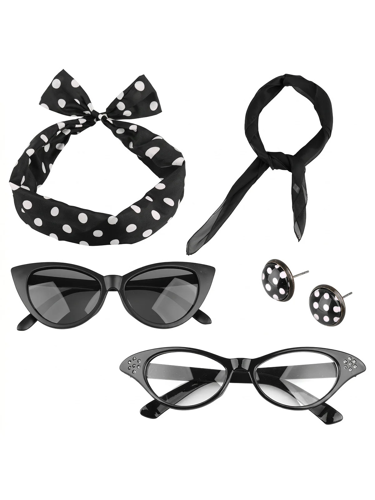 1950s Vintage Party Hat Gloves & Accessories Set