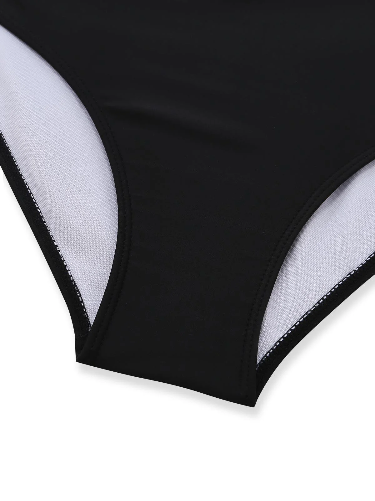 1960s Cutout Lace-Up Plunging One-Piece Swimsuit - Image 7