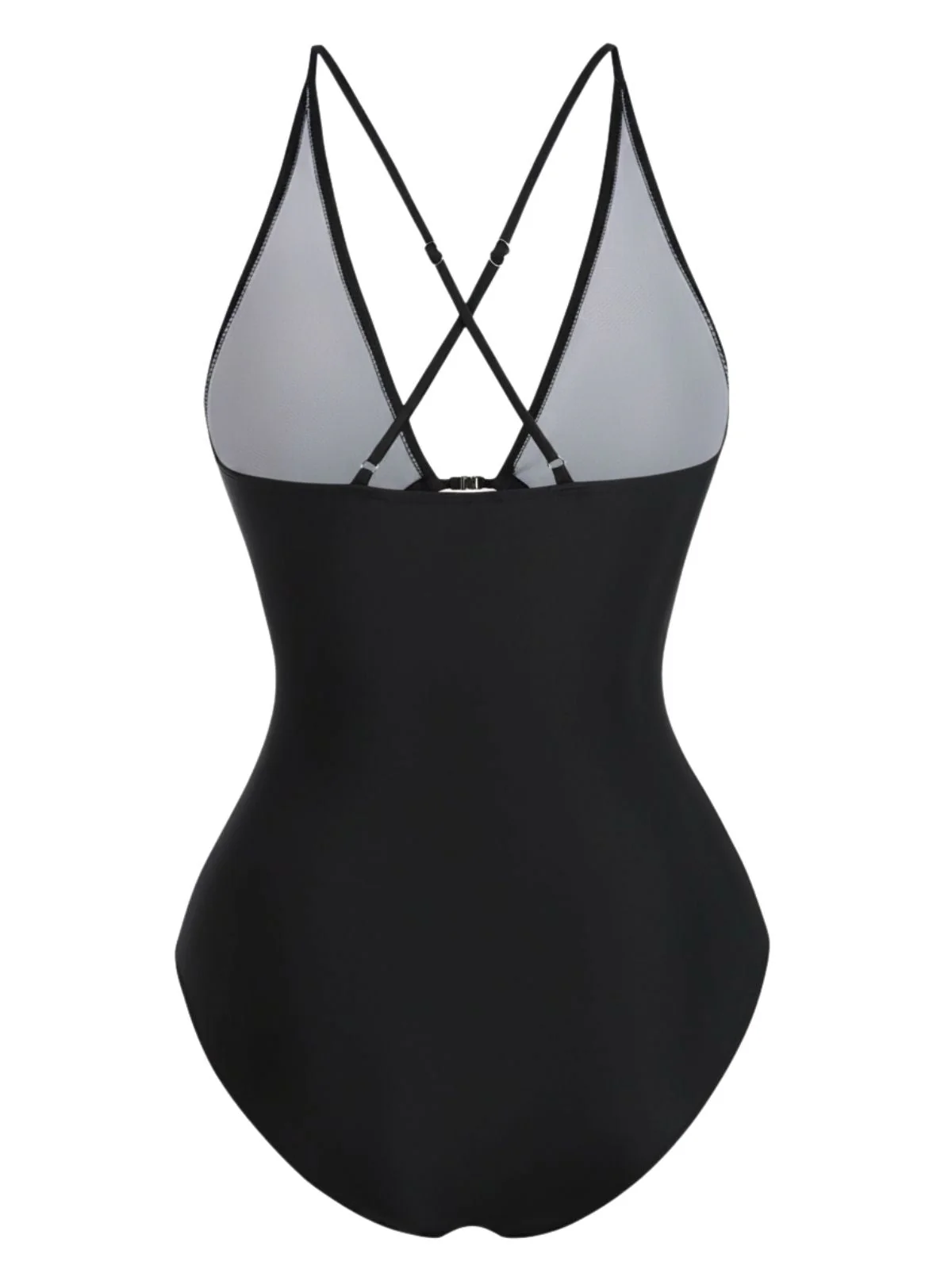 1960s Cutout Lace-Up Plunging One-Piece Swimsuit - Image 9