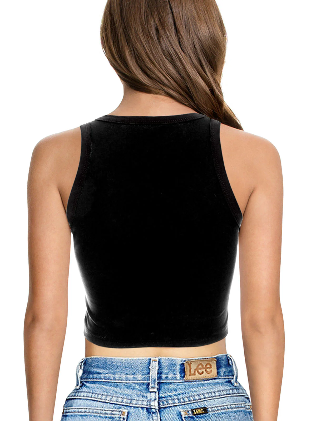 1960s Halloween Skull Pumpkin Crop Sleeveless Top - Image 4