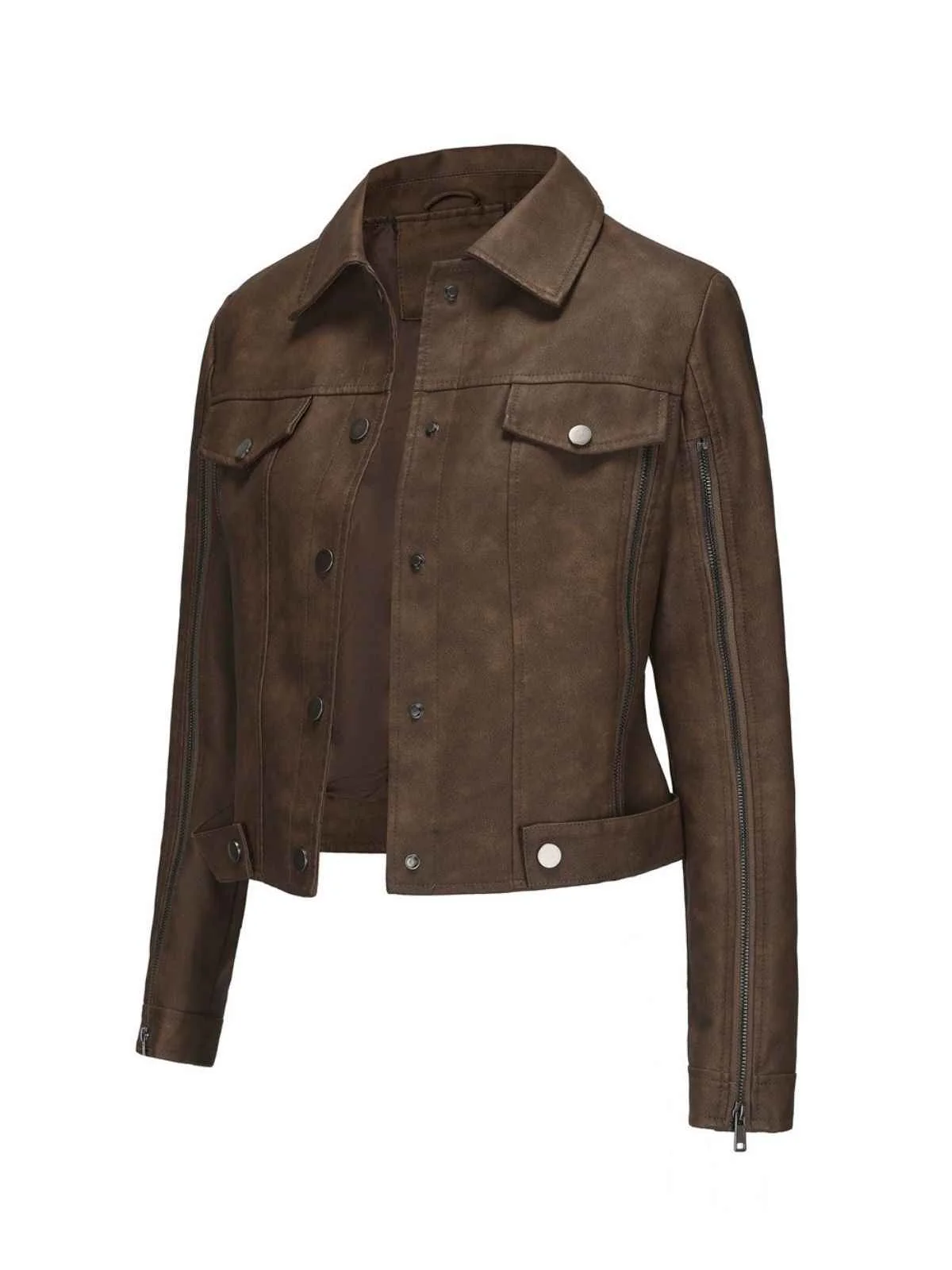 1960s Leather Multi-Zip Moto Jacket - Image 11