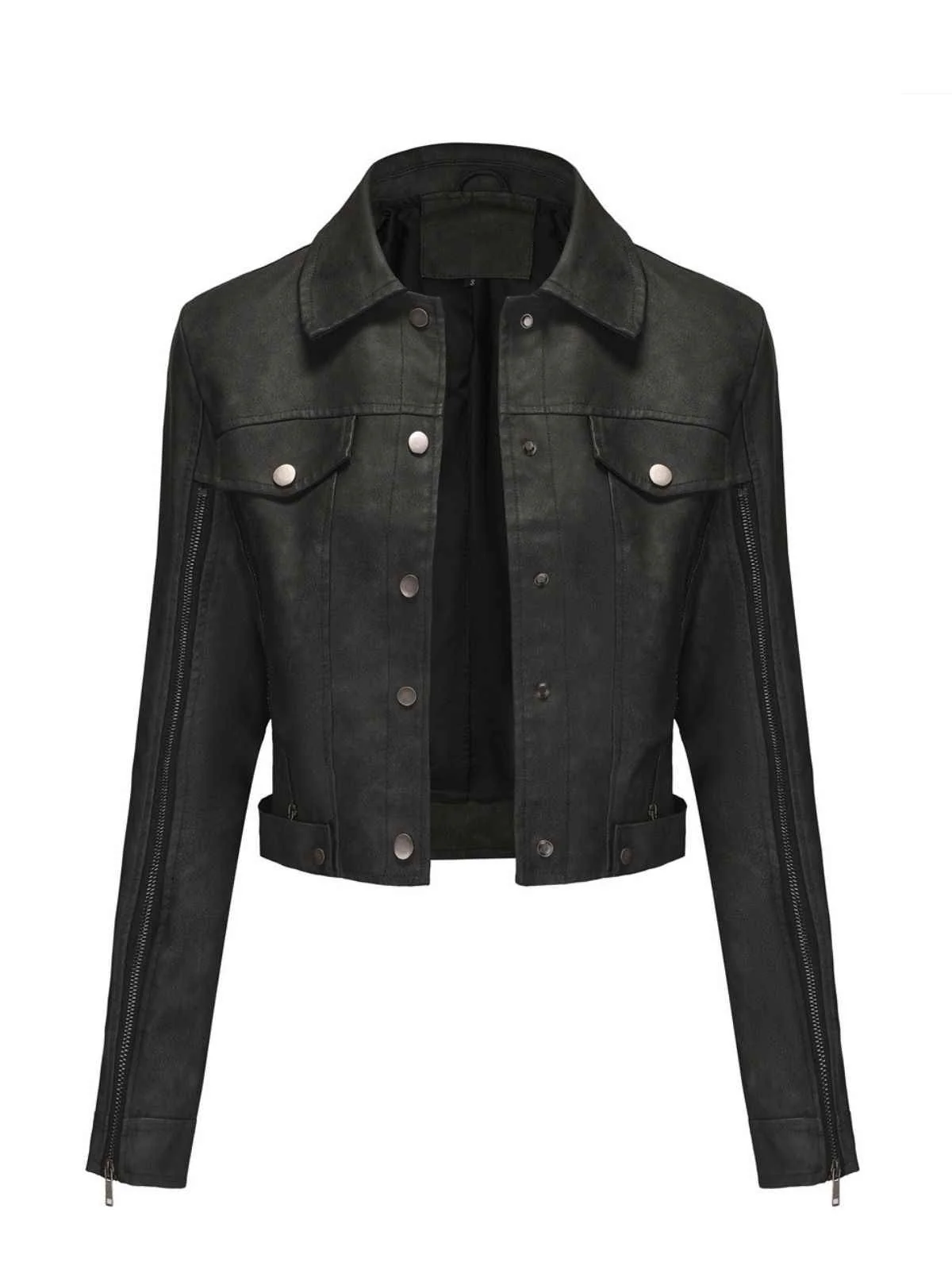 1960s Leather Multi-Zip Moto Jacket - Image 5