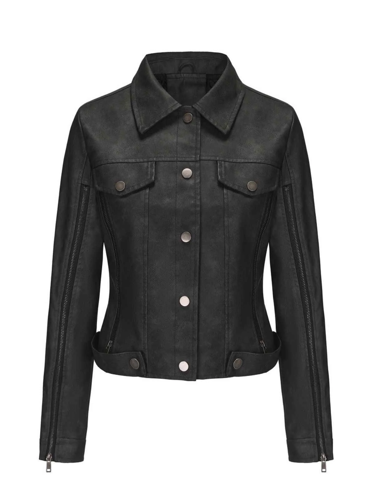 1960s Leather Multi-Zip Moto Jacket - Image 6