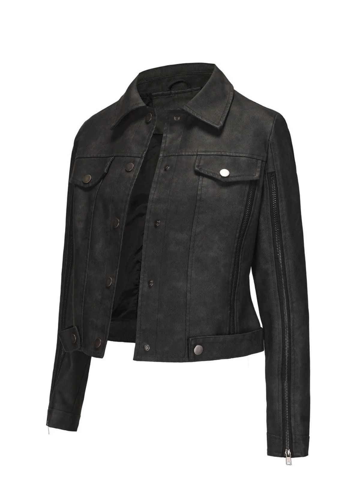 1960s Leather Multi-Zip Moto Jacket - Image 7
