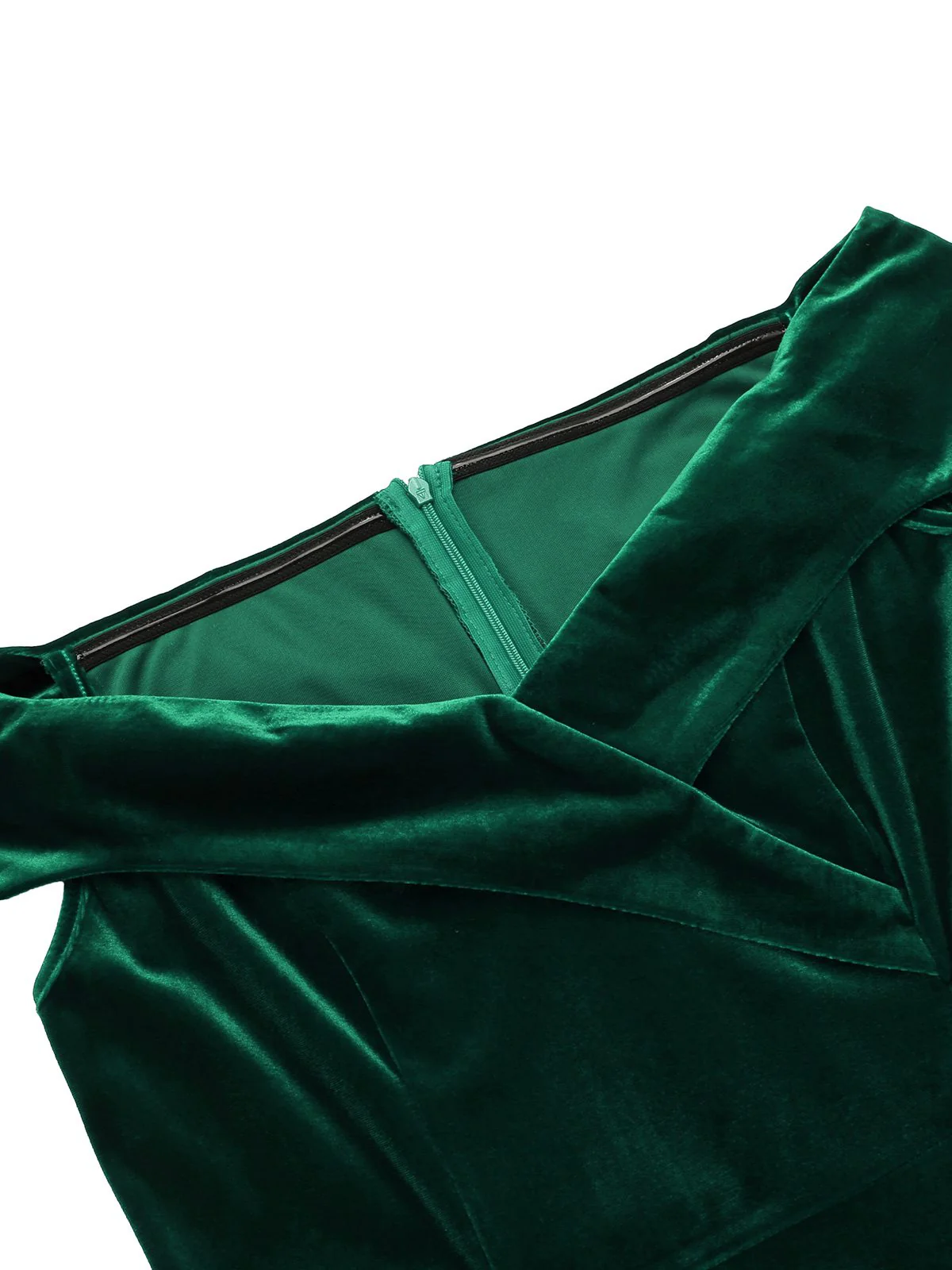 1960s Off Shoulder Velvet Bodycon Dress - Image 14