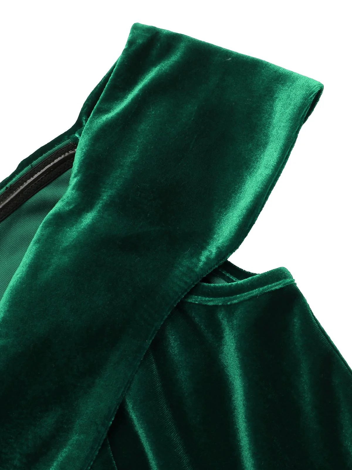 1960s Off Shoulder Velvet Bodycon Dress - Image 7