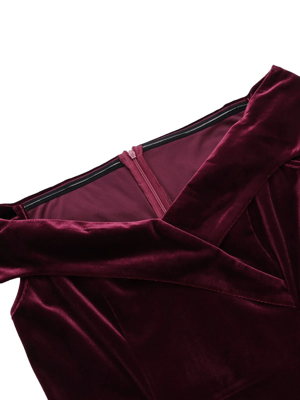 1960s Off Shoulder Velvet Bodycon Dress - Image 13