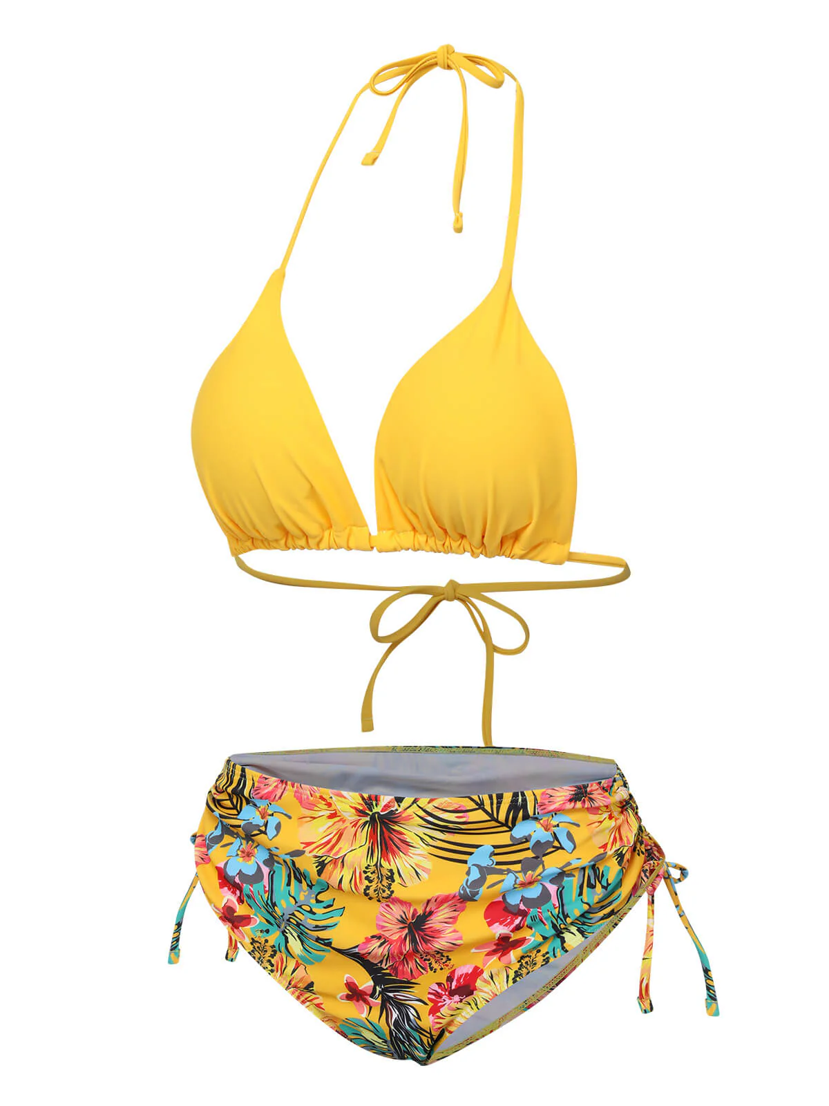 1960s Tropical Halter Bikini Set & Cover-Up - Image 4