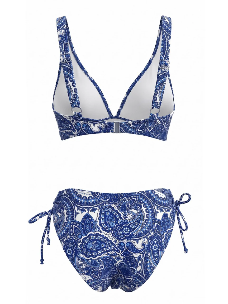 1970s Bohemian Ditsy Floral V-Neck Tankini Set - Image 5