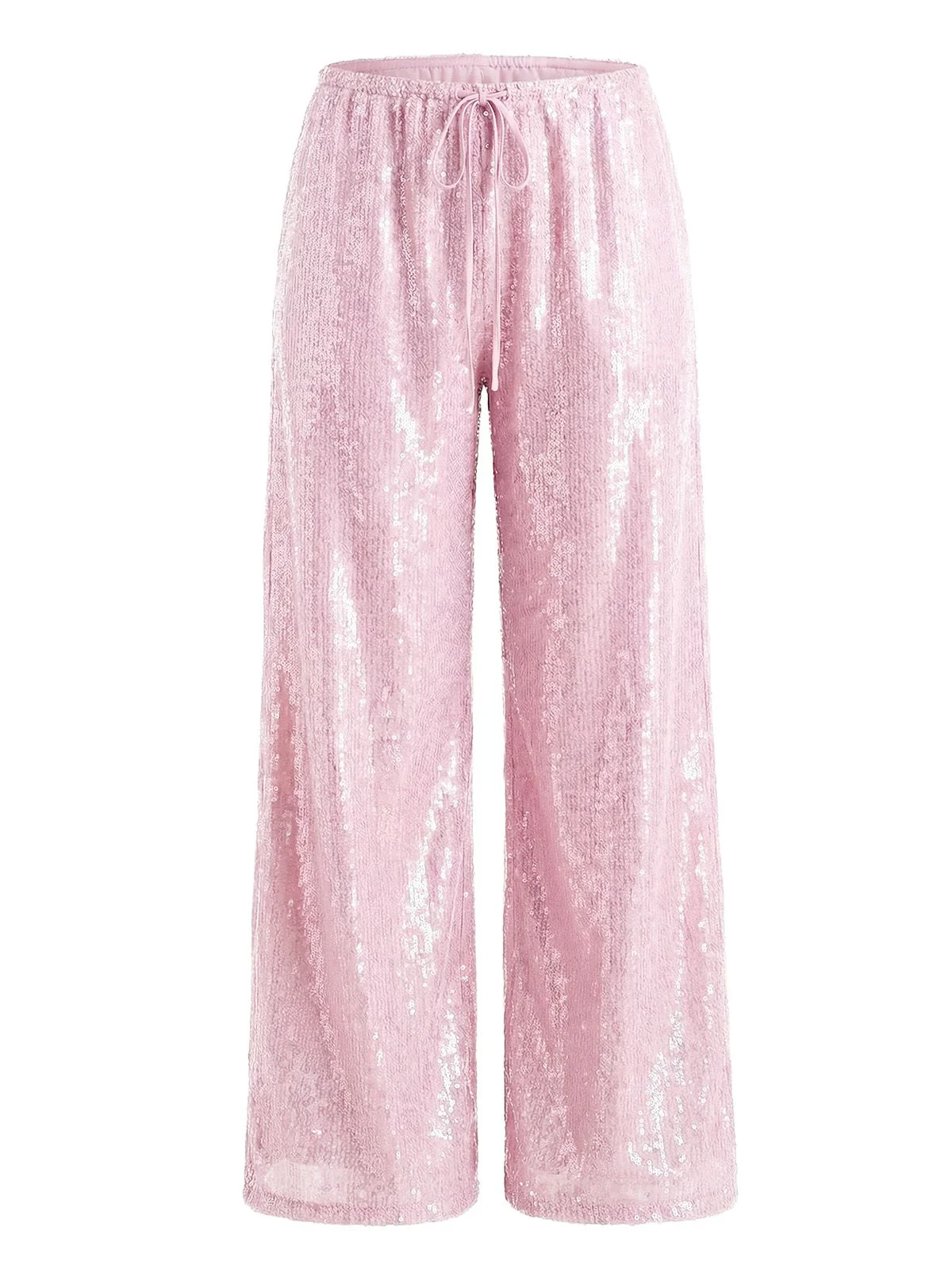 1970s Disco Sequined Wide Leg Casual Pants
