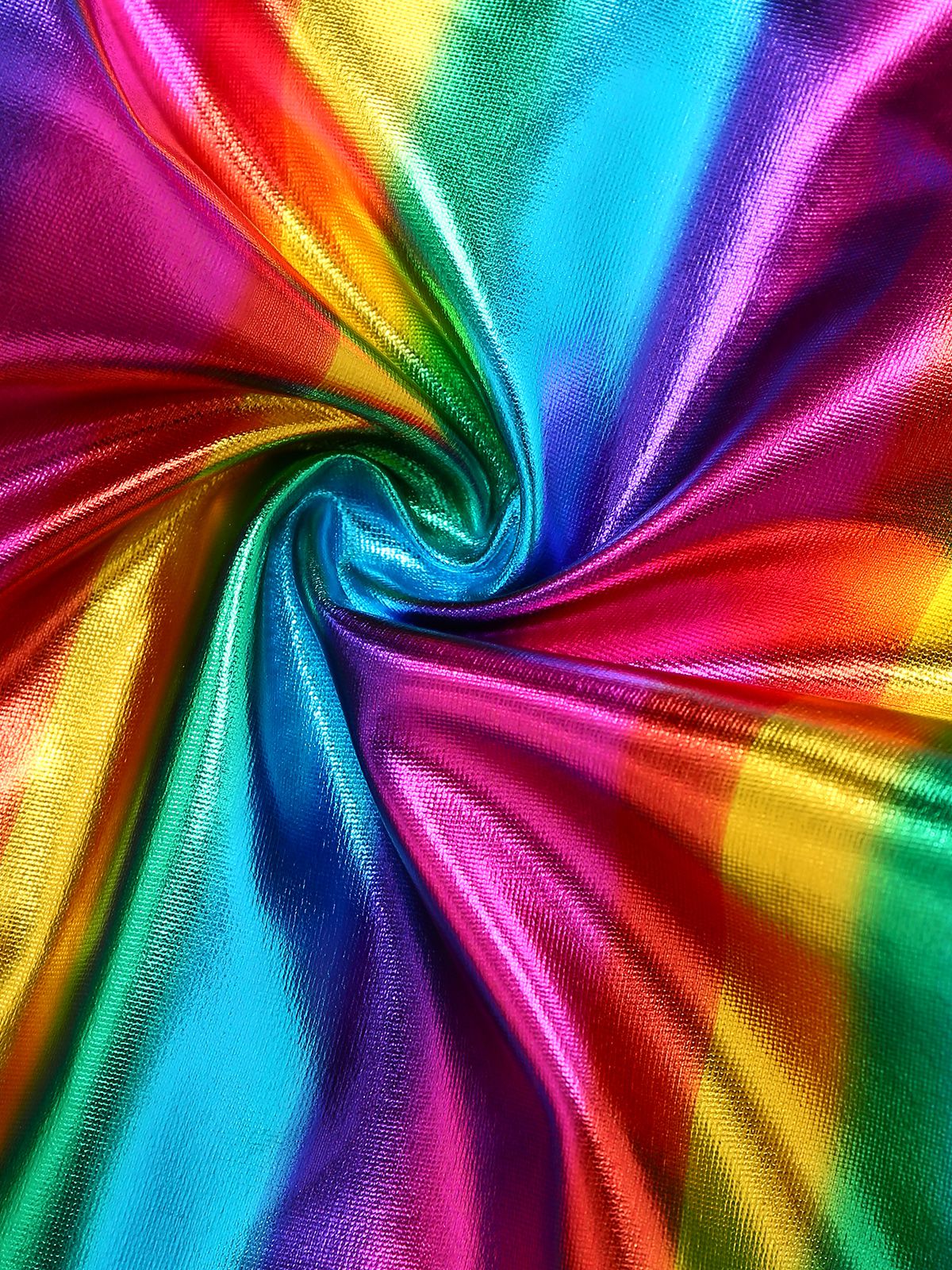 1970s Rainbow Colorblock Disco Halter Jumpsuit - Image 9