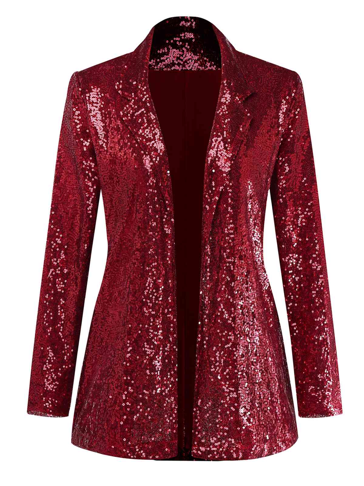 1970s Sequined Lapel Long Sleeve Jacket
