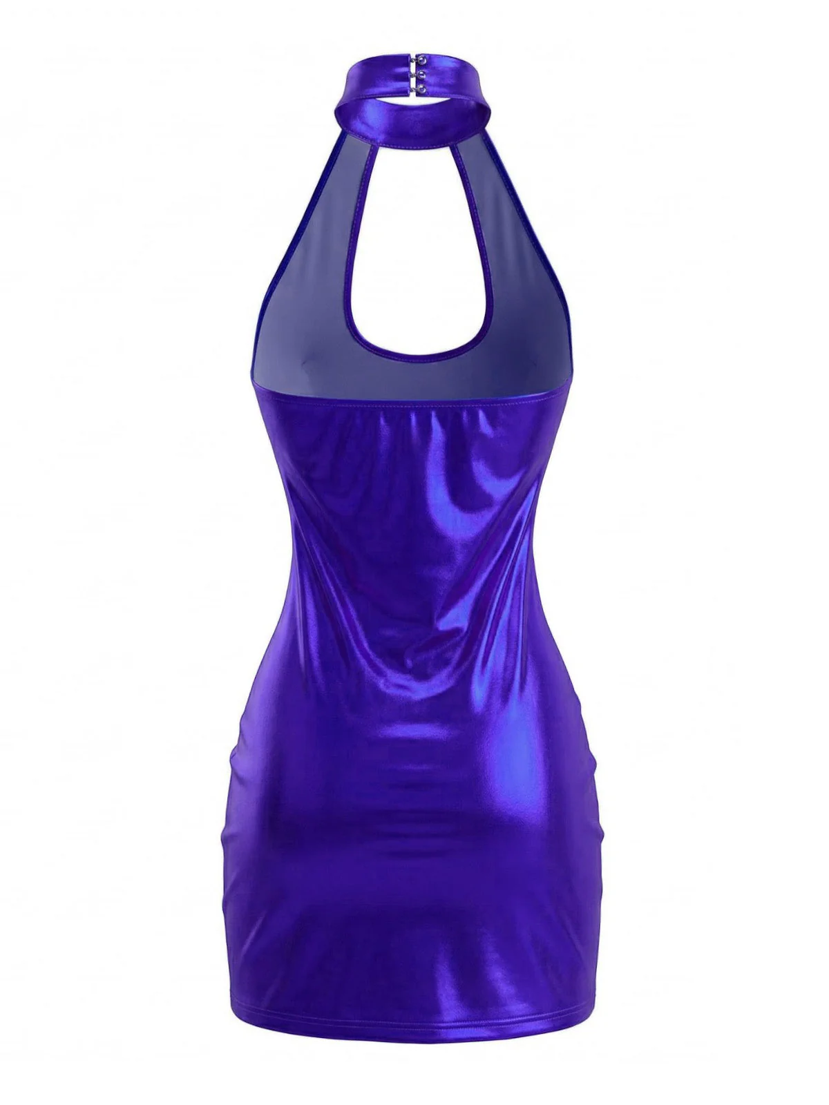 1980s Glossy Patent Leather Disco Dress - Image 7