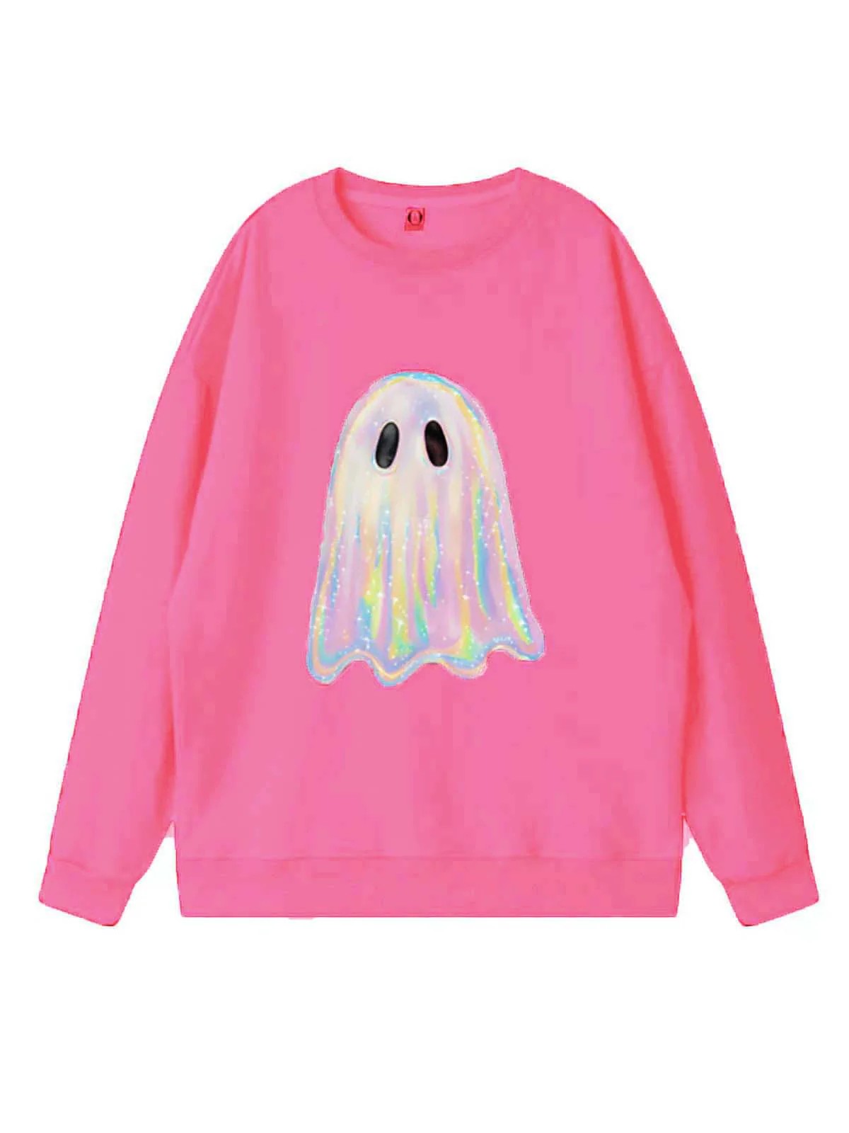 1980s Halloween Ghost Pumpkin Vintage Sweatshirt - Image 3