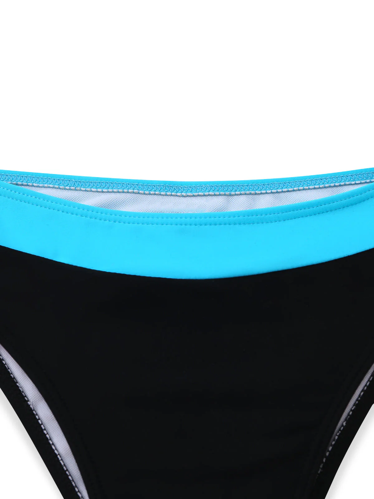 1980s Halter Colorblock Cross Back Tie-Side Bikini Set - Image 7