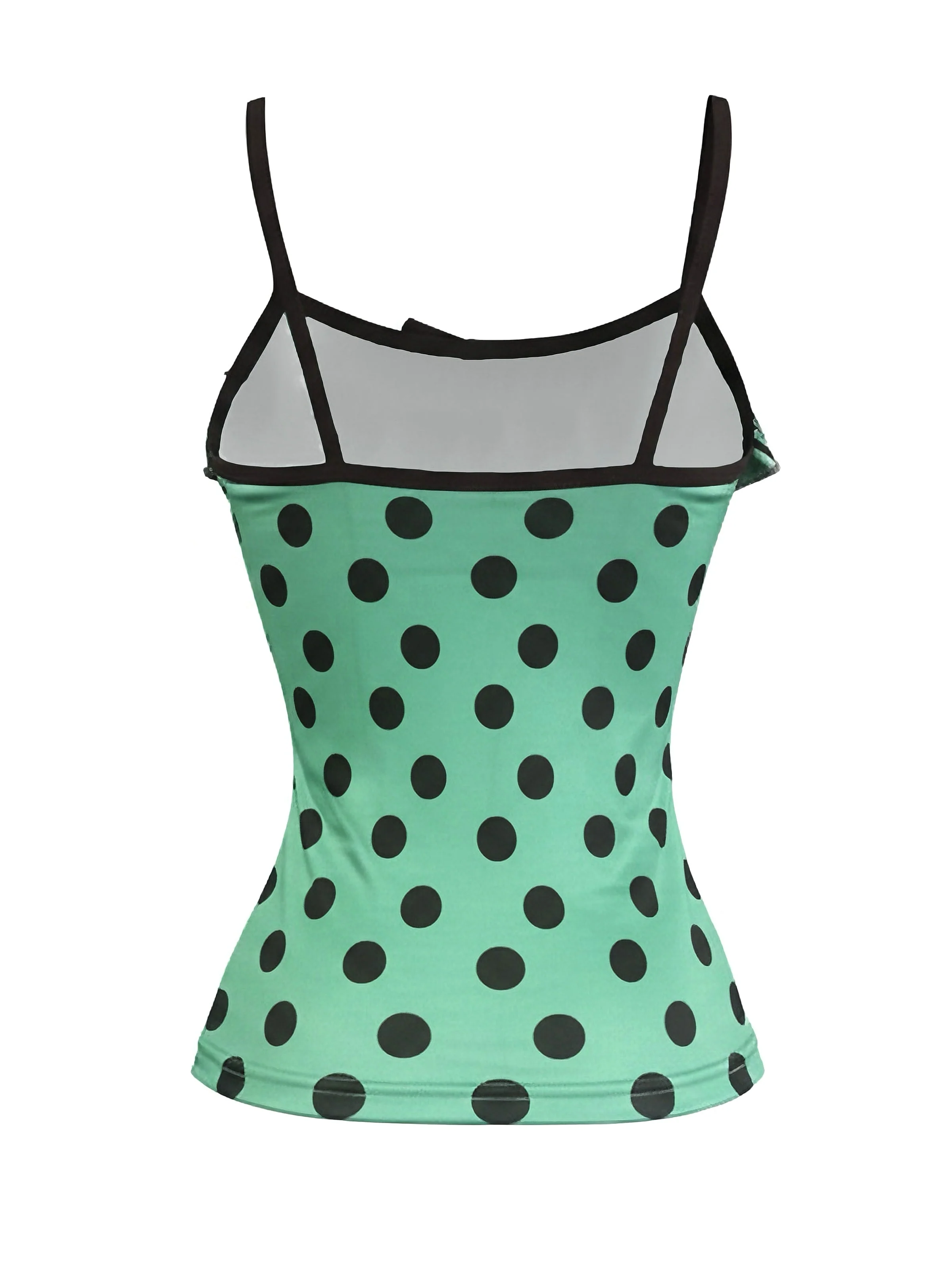 1980s Polka Dot Sleeveless Tank Top - Image 4