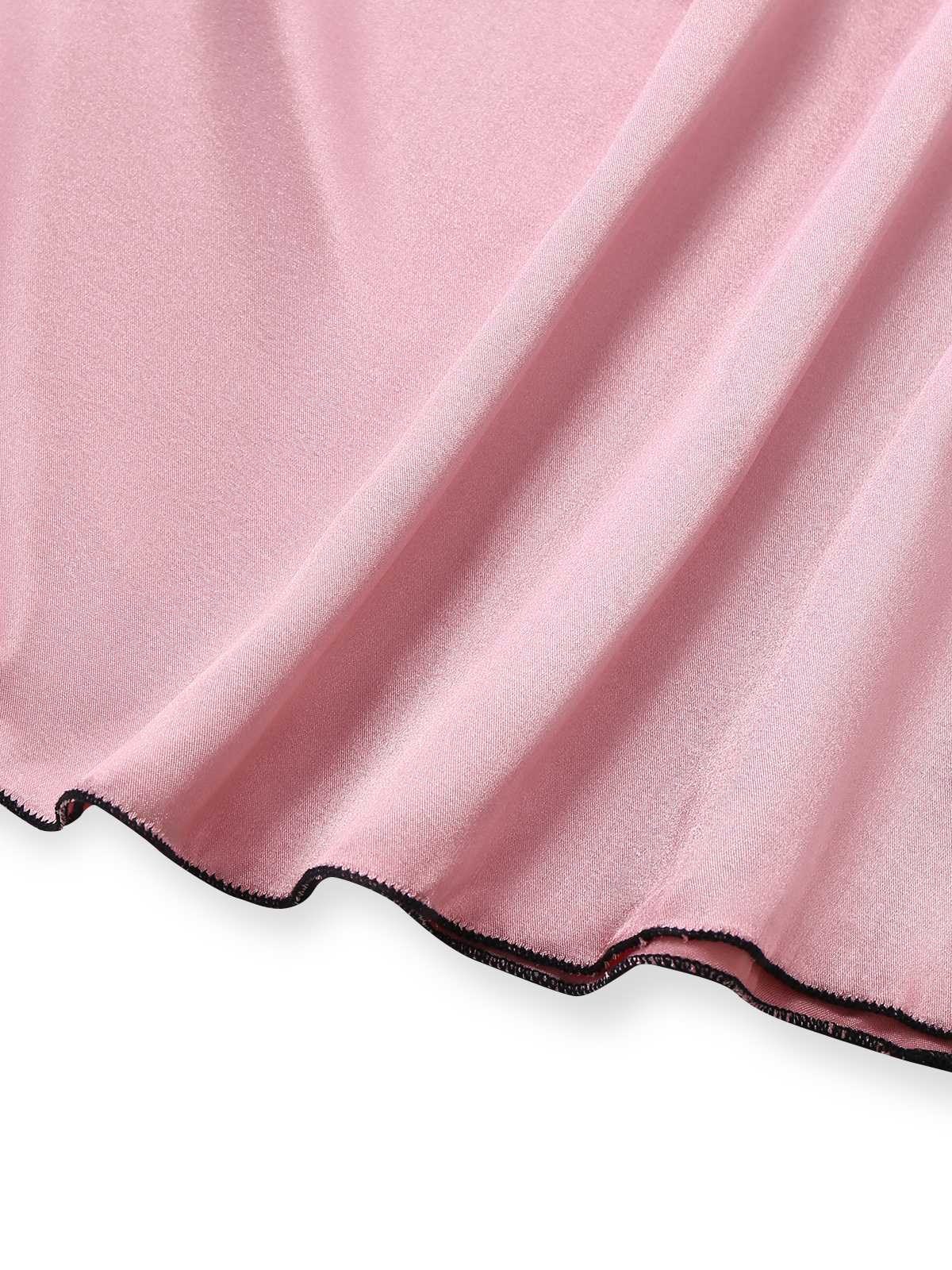 1980s Satin Slip Butterfly Lace Nightgown - Image 7