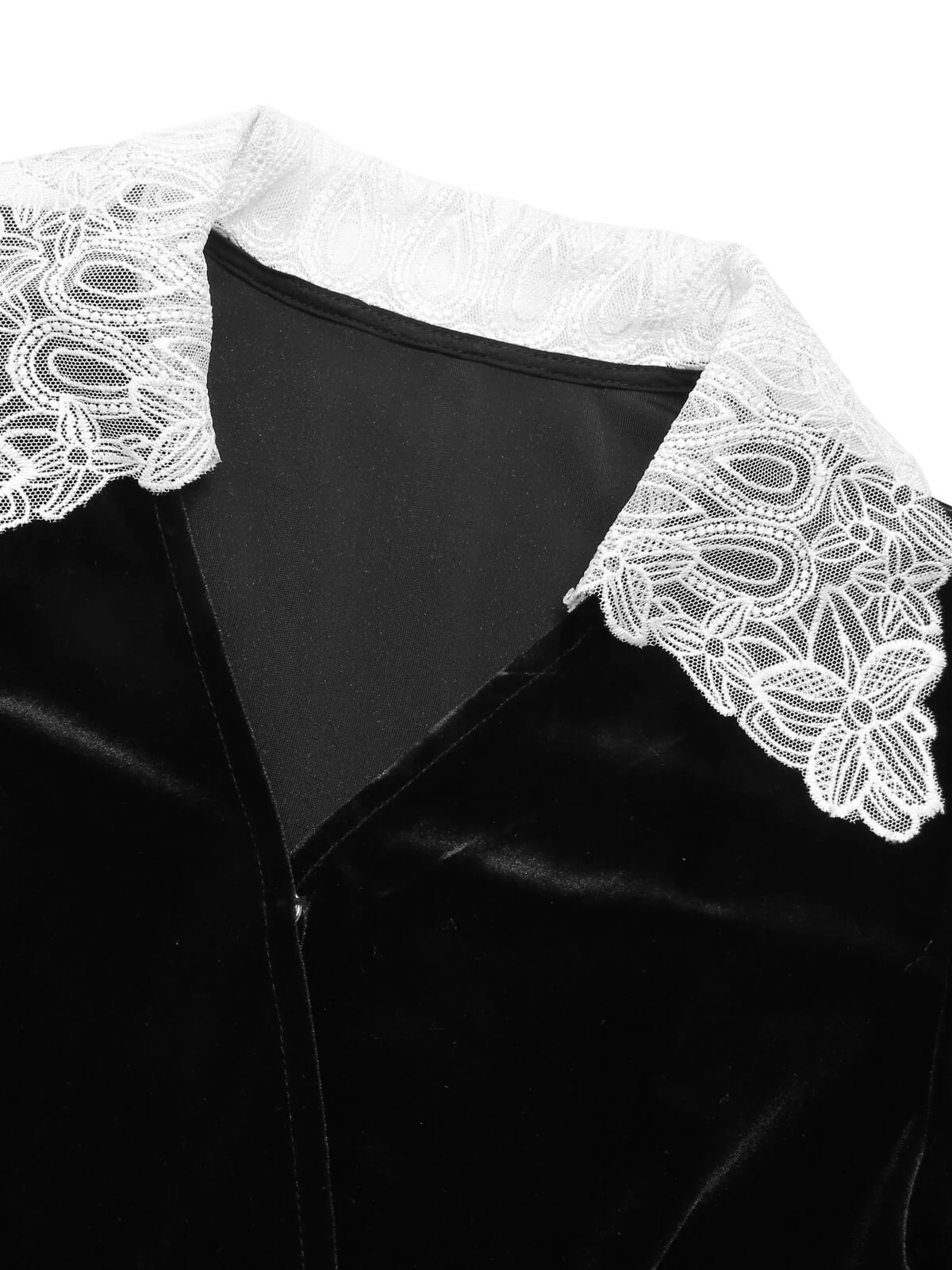 2PCS 1930s Solid Velvet Top & Mermaid Skirt - Image 5