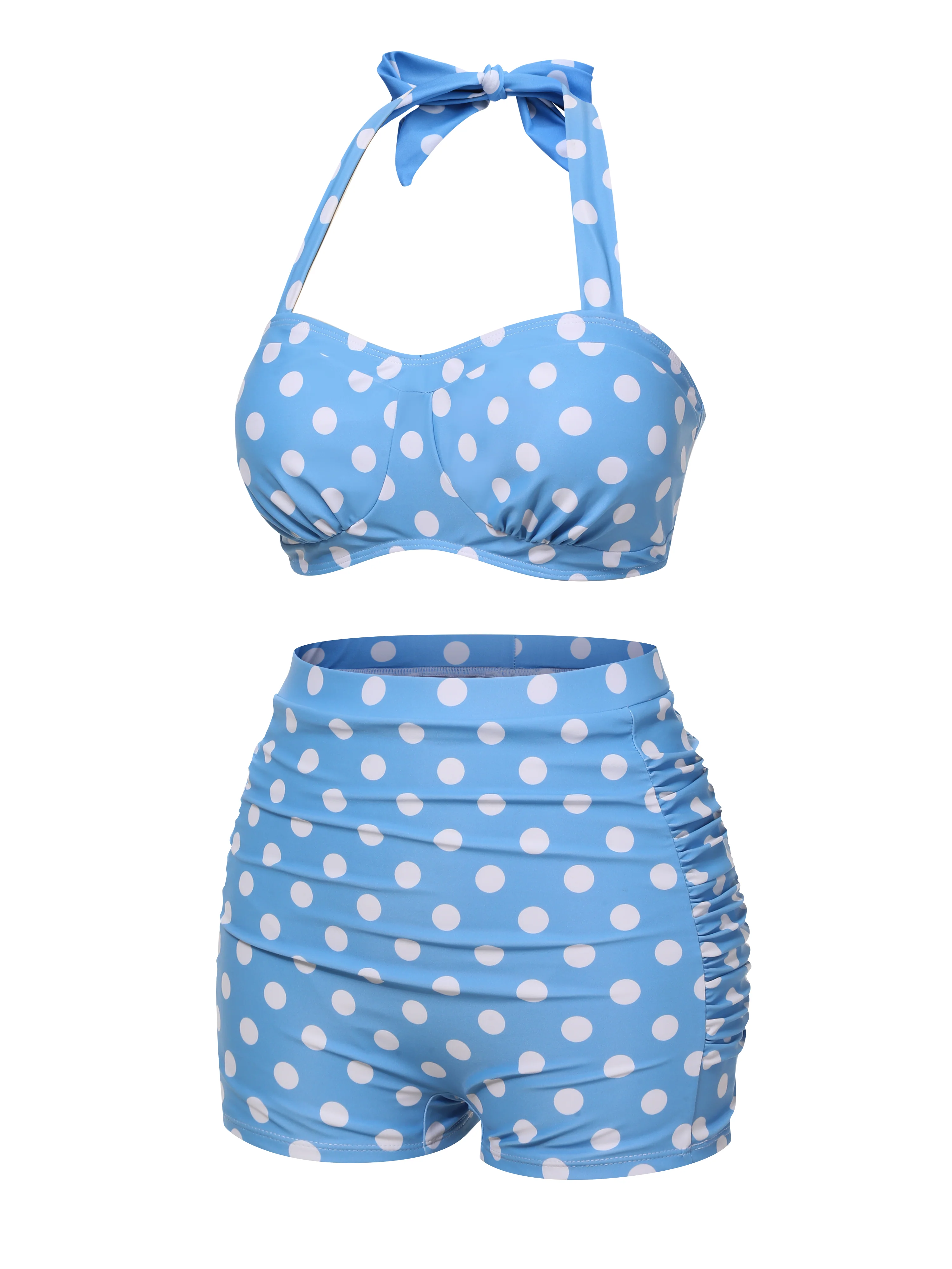2PCS 1950s Polka Dots Bikini Set - Image 2