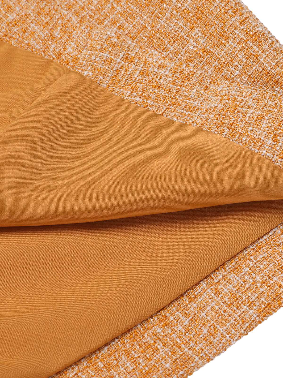 2PCS 1960s Orange Blouse & Tweed Mini Dress - Image 7