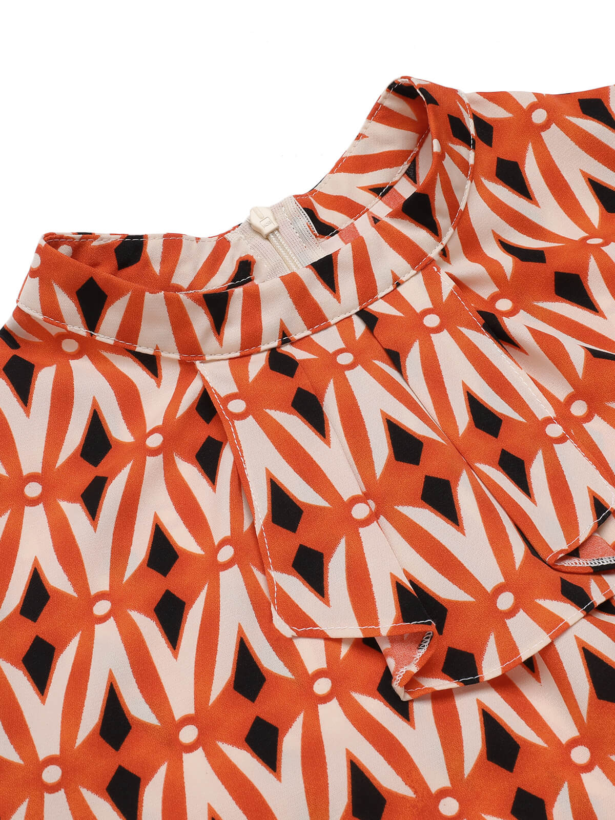 2PCS 1960s Orange Blouse & Tweed Mini Dress - Image 9