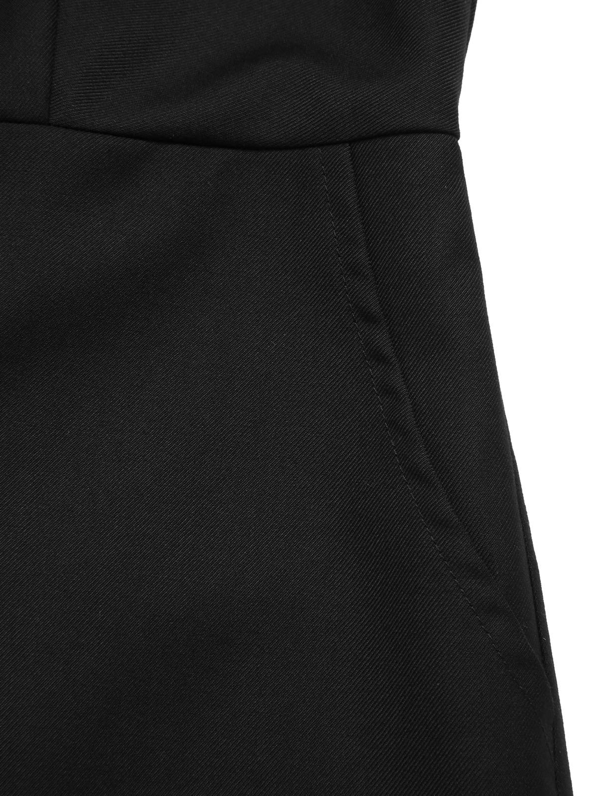 2PCS Black 1950s Gothic Bat Romper & High-Low Cover-Up - Image 11