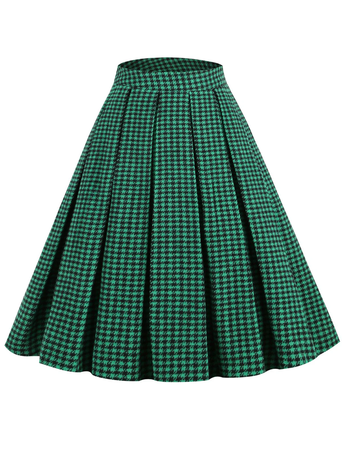 2PCS Black Retro Plaid Blazer & Panel Skirt - Image 17