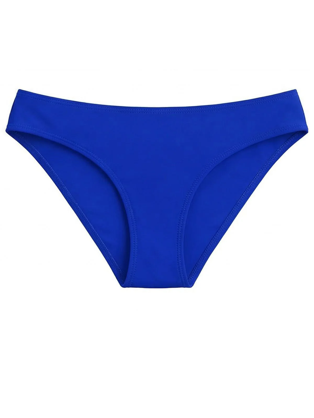 2PCS Blue 1950s Contrast Trim Cross-Back Bikini Set & Cover-Up - Image 4