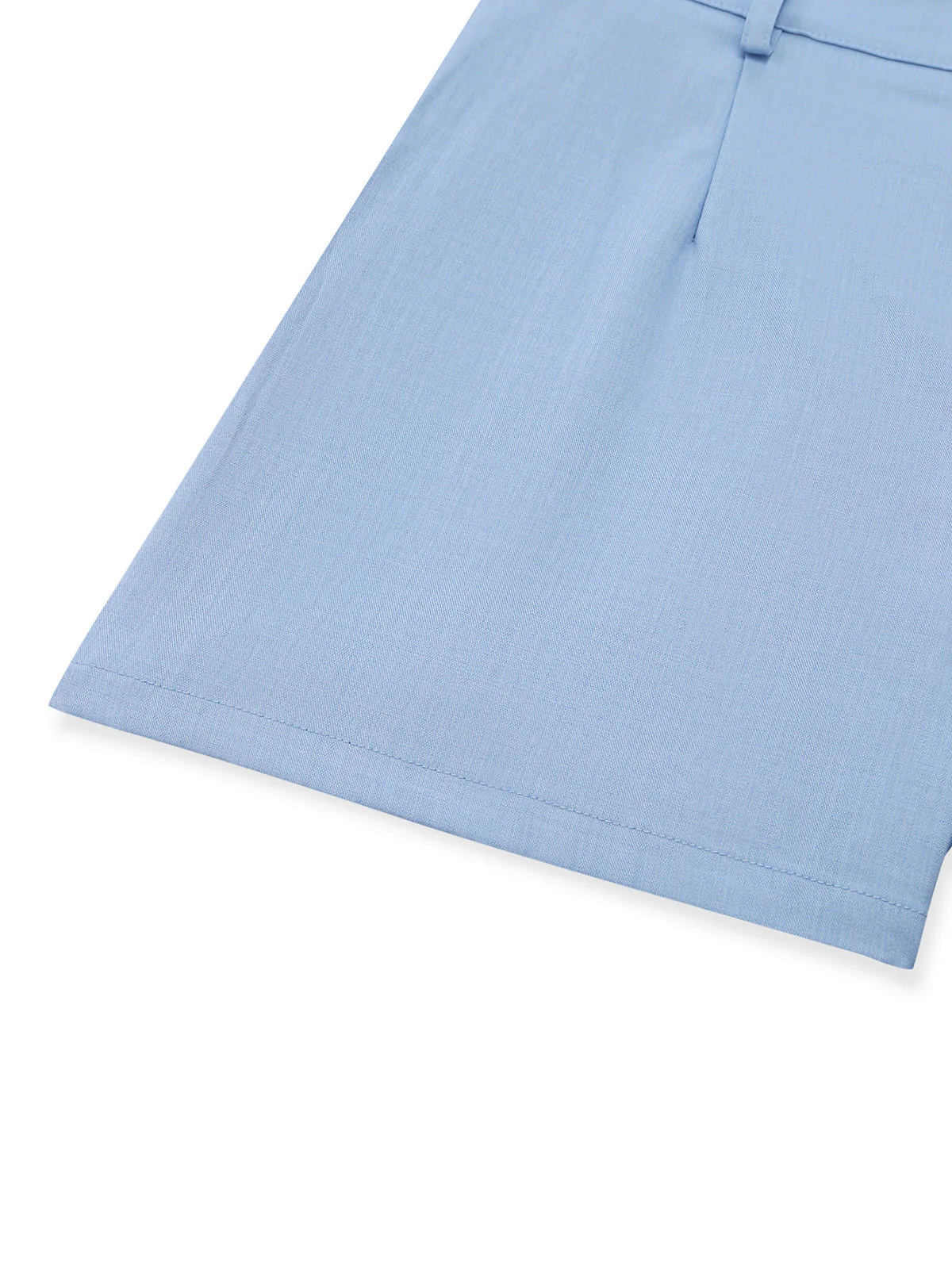 2PCS Blue 1950s V-Neck Sleeveless Bow Vest & Shorts - Image 7