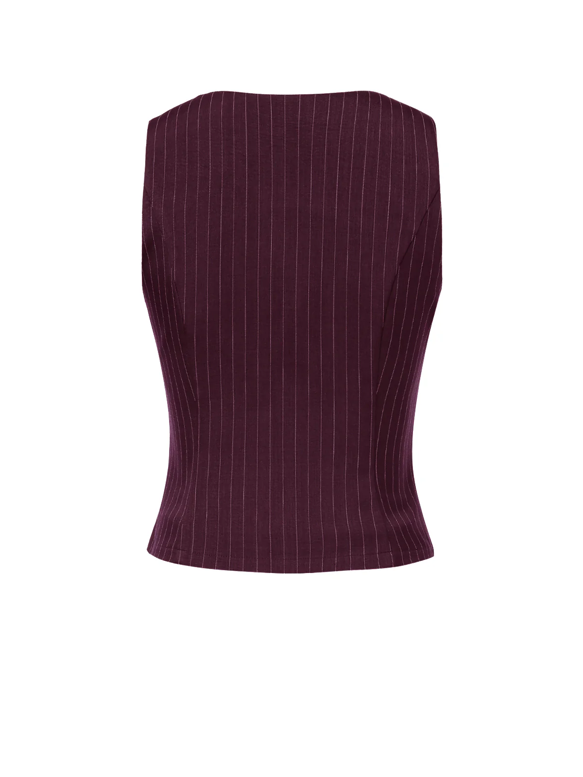 2PCS Dark Gray 1960s Pinstripes Top & Pleated Skirt - Image 16