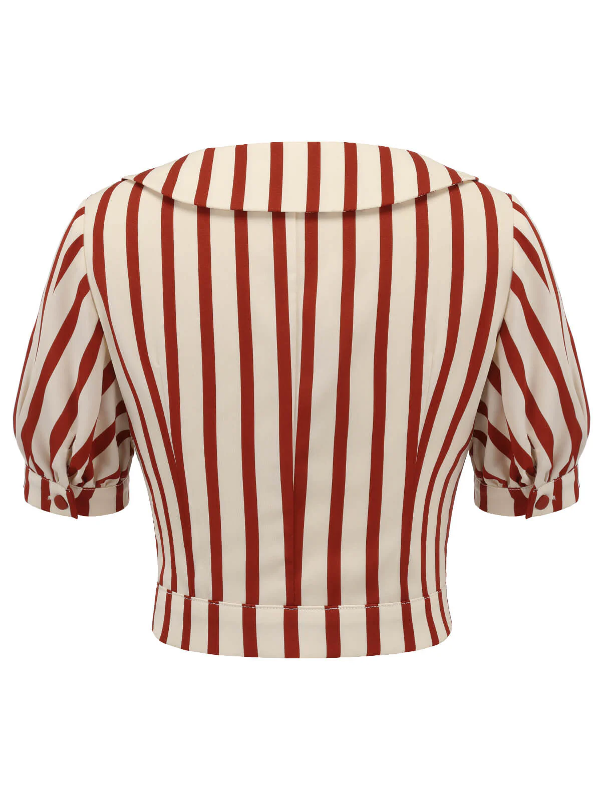 2PCS Green 1950s Striped Blouse & Pleated Skirt - Image 10