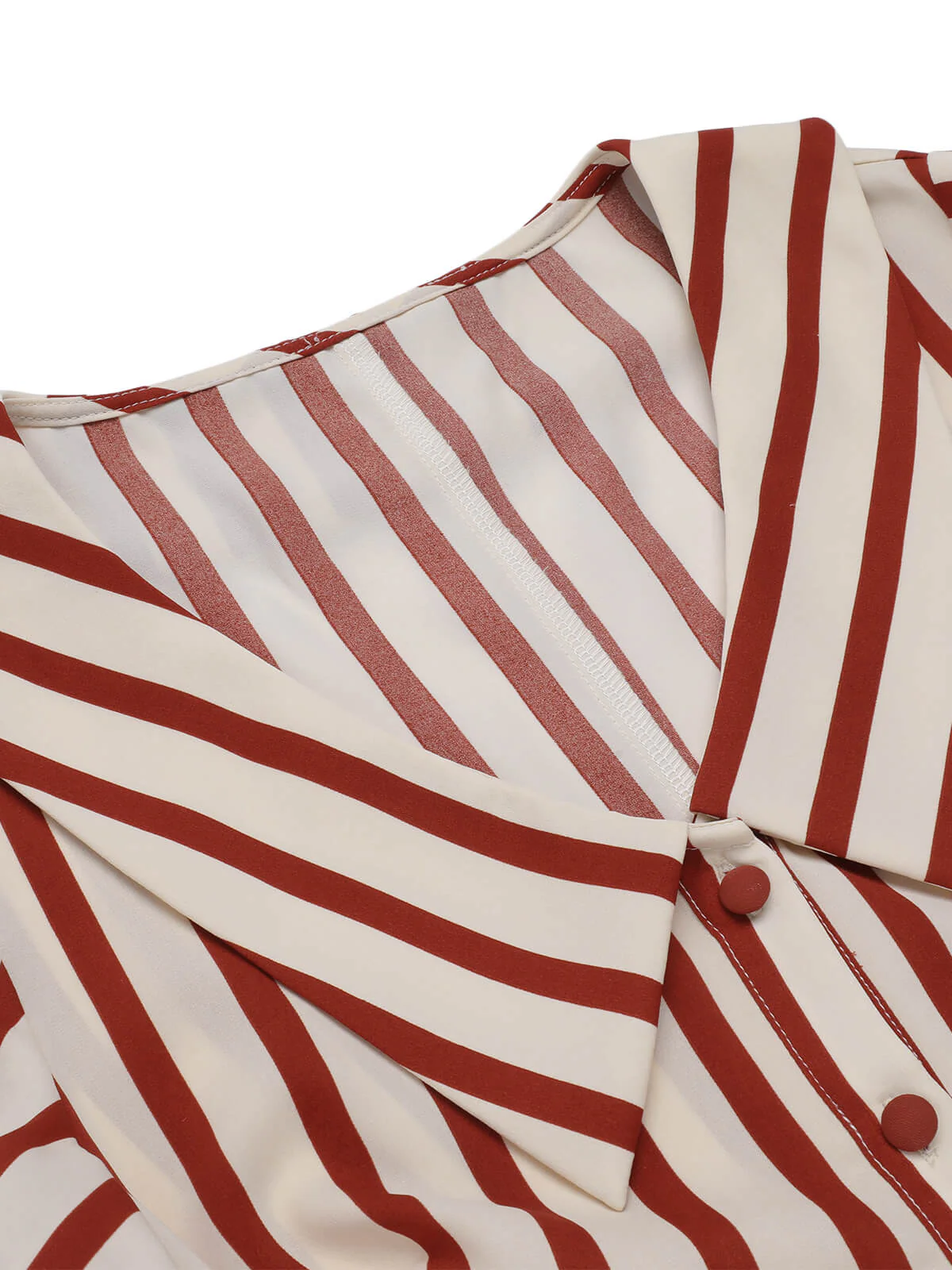 2PCS Green 1950s Striped Blouse & Pleated Skirt - Image 11