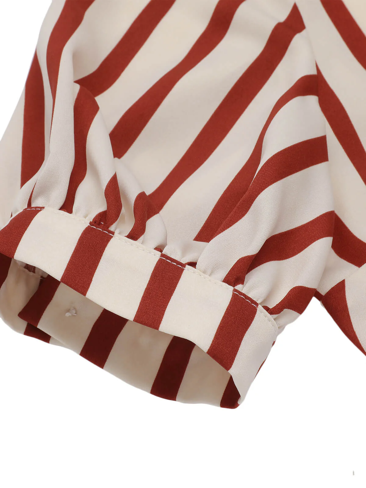 2PCS Green 1950s Striped Blouse & Pleated Skirt - Image 12
