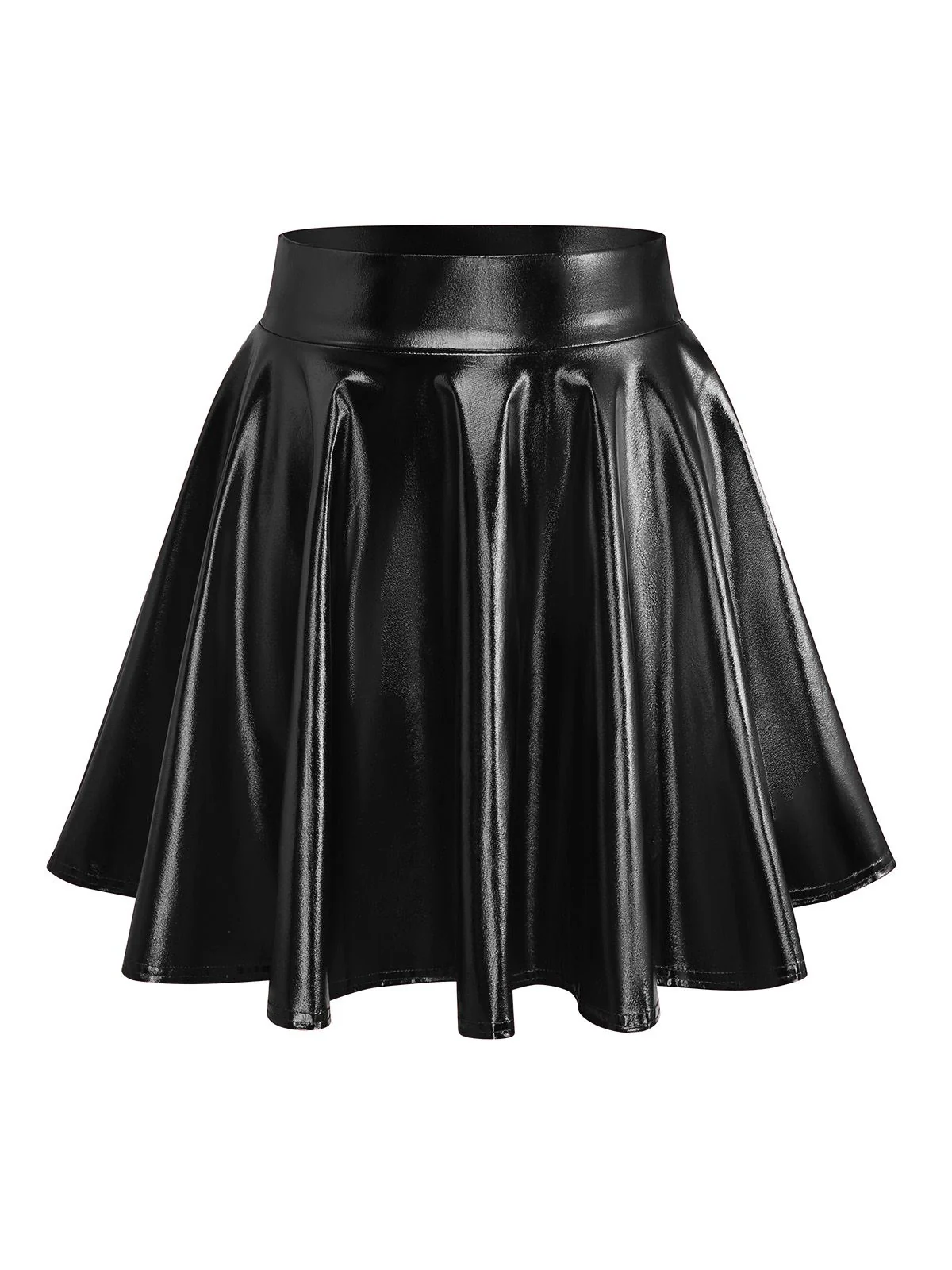 2PCS Metallic 1970 Disco Off-Shoulder Top & Pleated Skirt - Image 8
