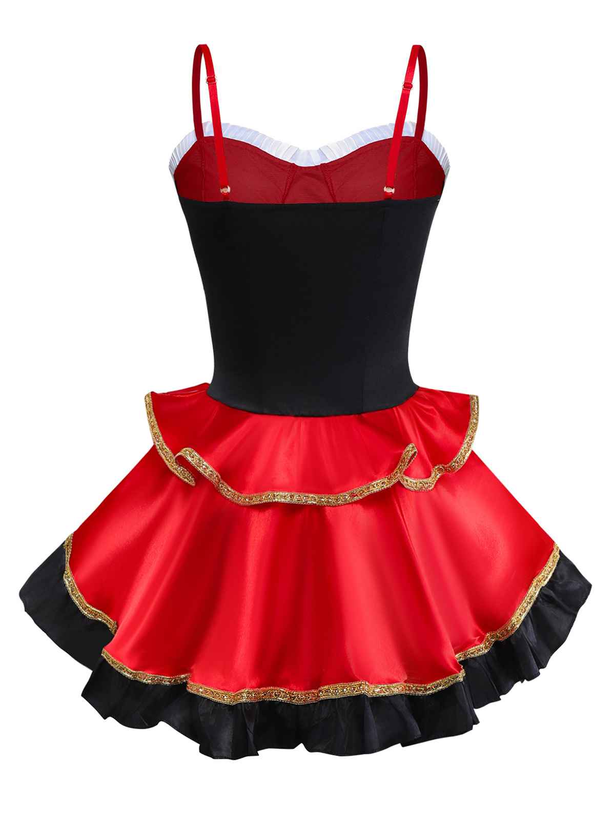 2PCS Red 1970s Riding Hood Costume Cape With Corset Dress - Image 3