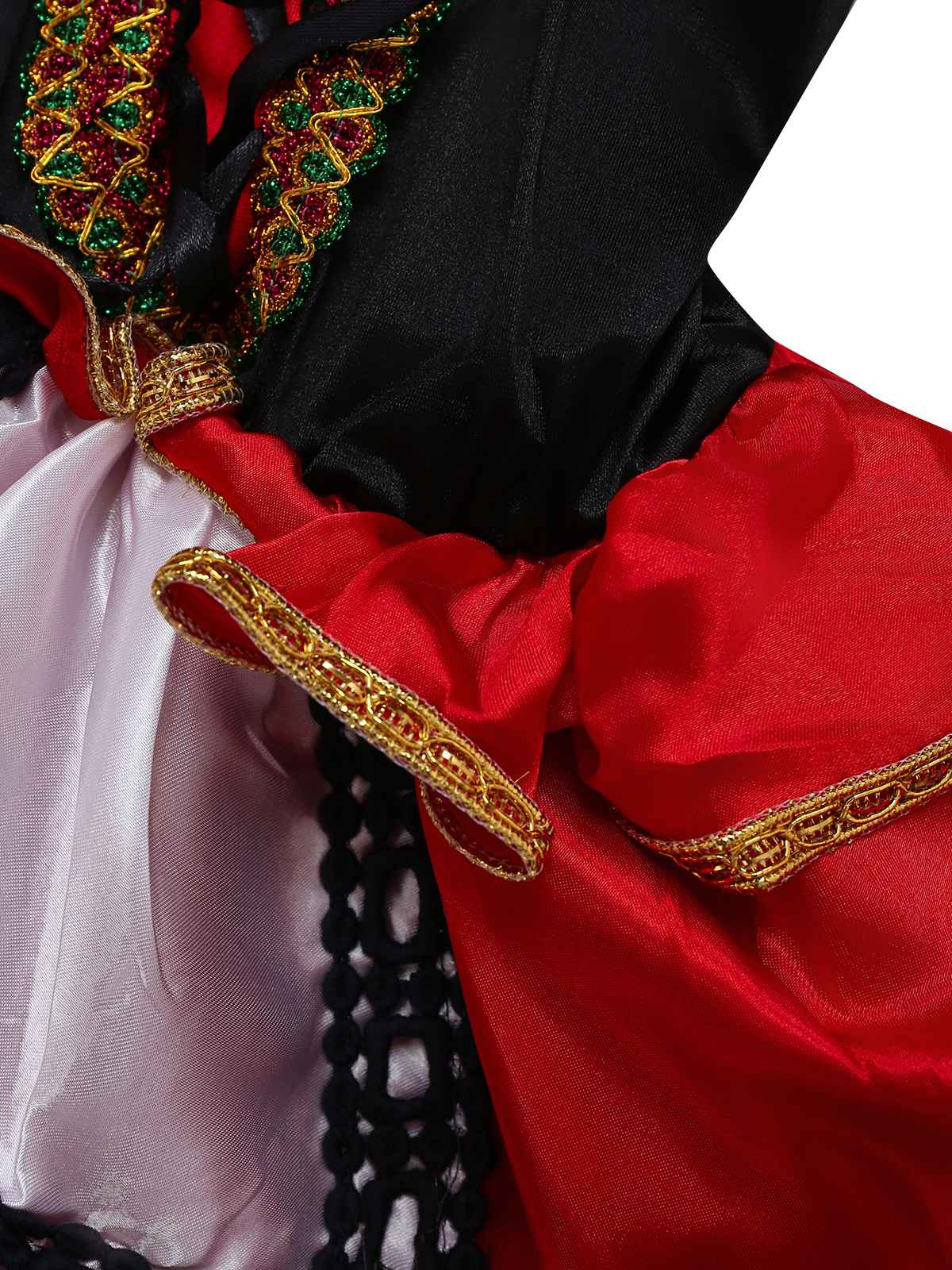 2PCS Red 1970s Riding Hood Costume Cape With Corset Dress - Image 5