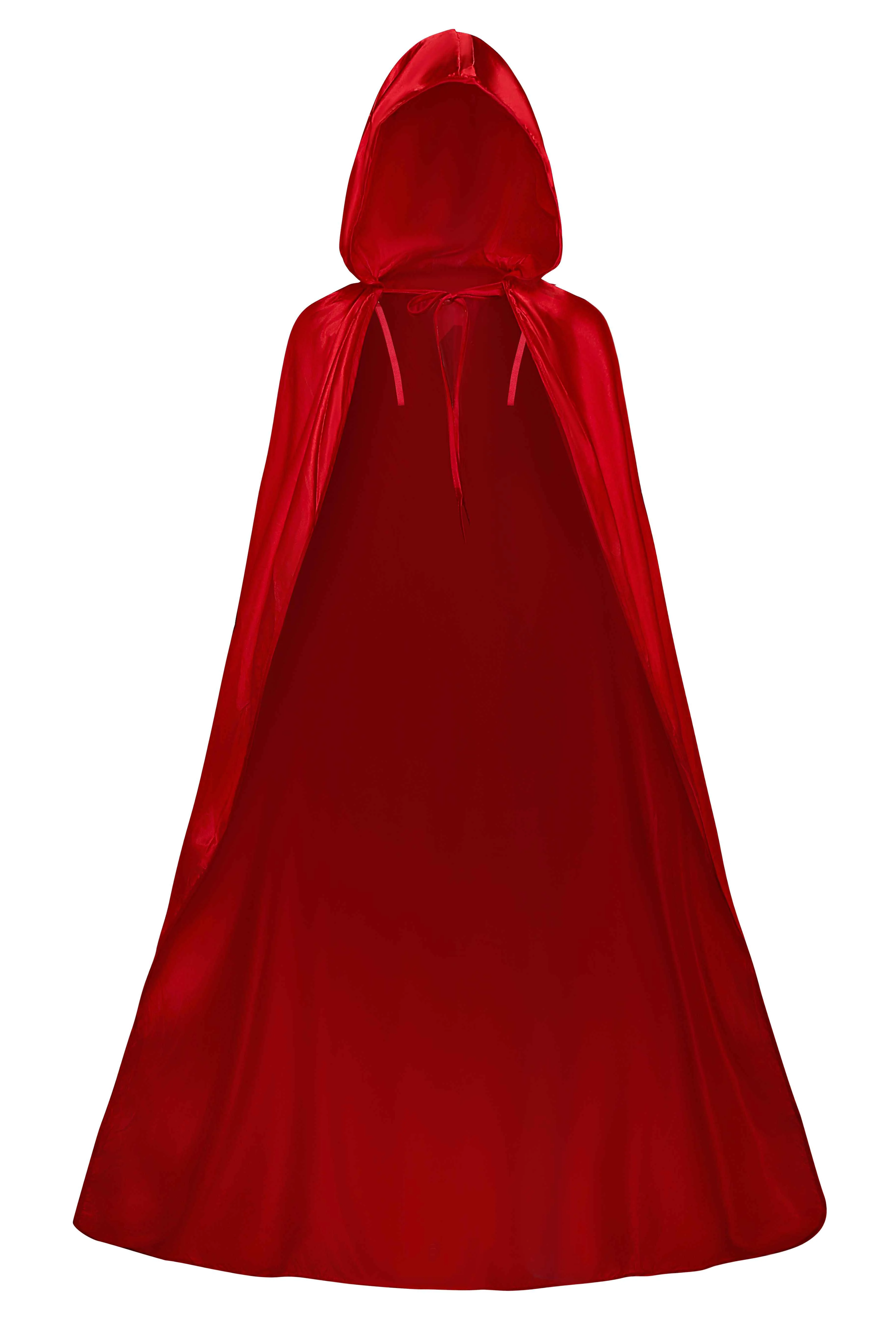 2PCS Red 1970s Riding Hood Costume Cape With Corset Dress - Image 7