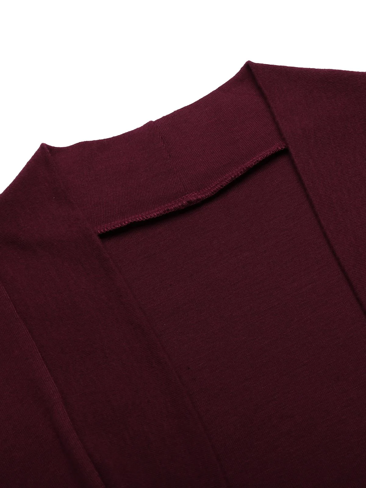 2PCS Wine Red 1960s Velvet Bodycon Dress - Image 7
