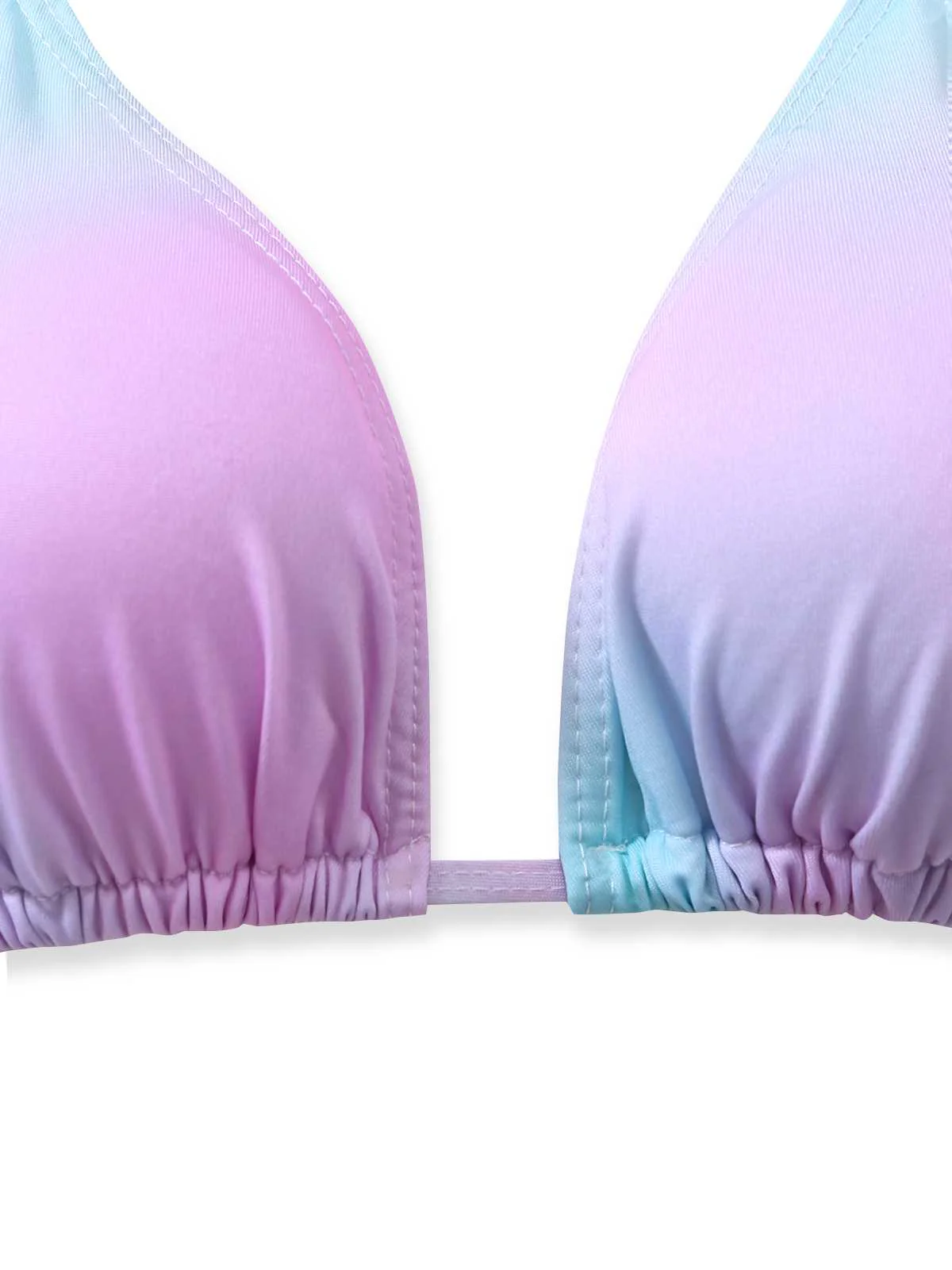 [Pre-Sale] 3PCS Y2K Halter Ombre Bikini Set & Cover-Up - Image 4