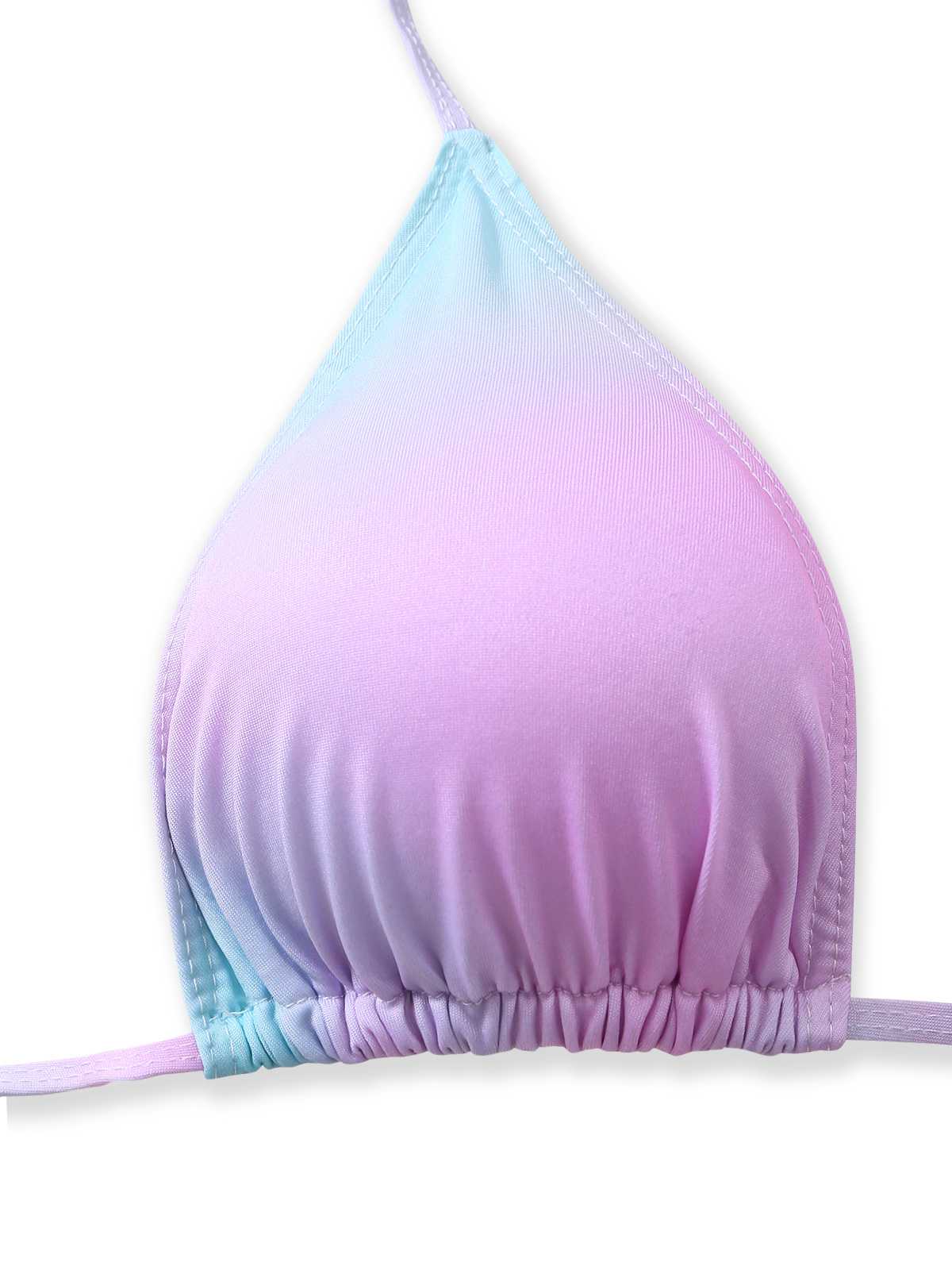 [Pre-Sale] 3PCS Y2K Halter Ombre Bikini Set & Cover-Up - Image 5