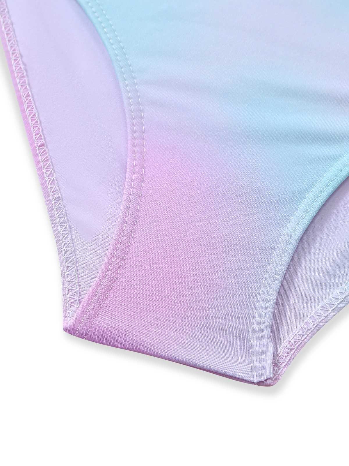 [Pre-Sale] 3PCS Y2K Halter Ombre Bikini Set & Cover-Up - Image 7
