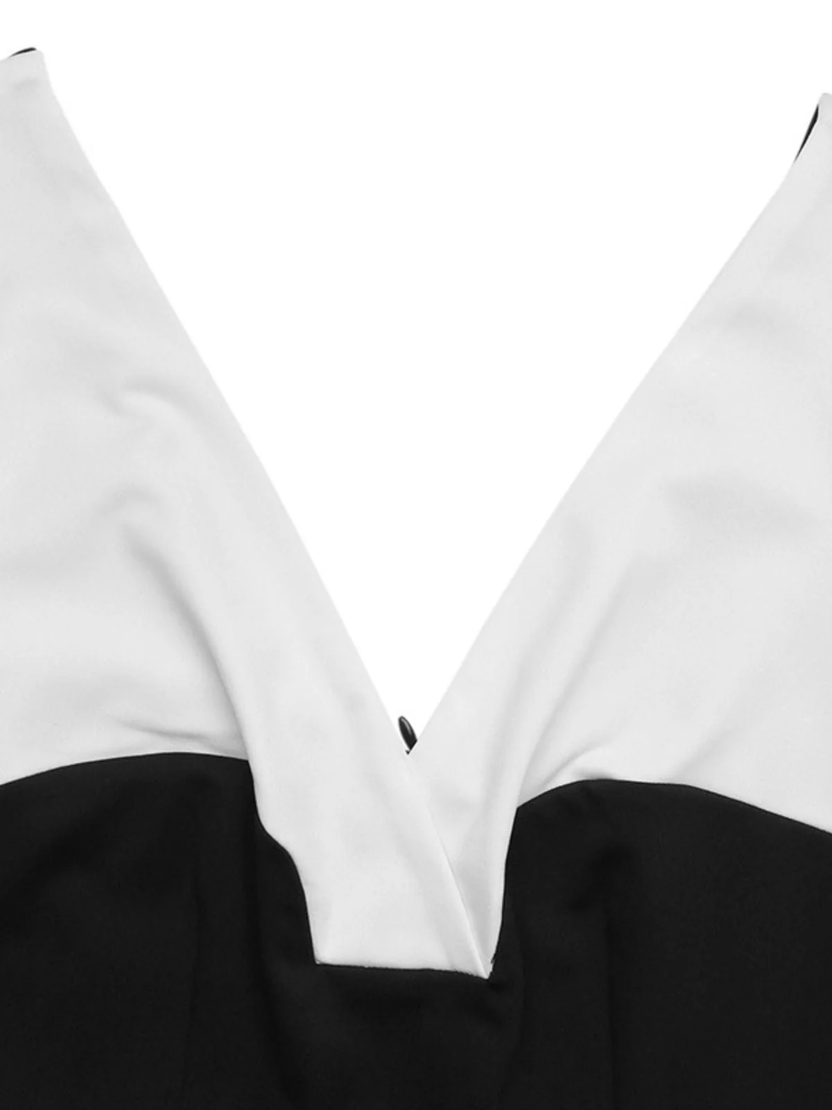 Black 1930s V-Neck Sleeveless Belted Wide Leg Jumpsuit - Image 4