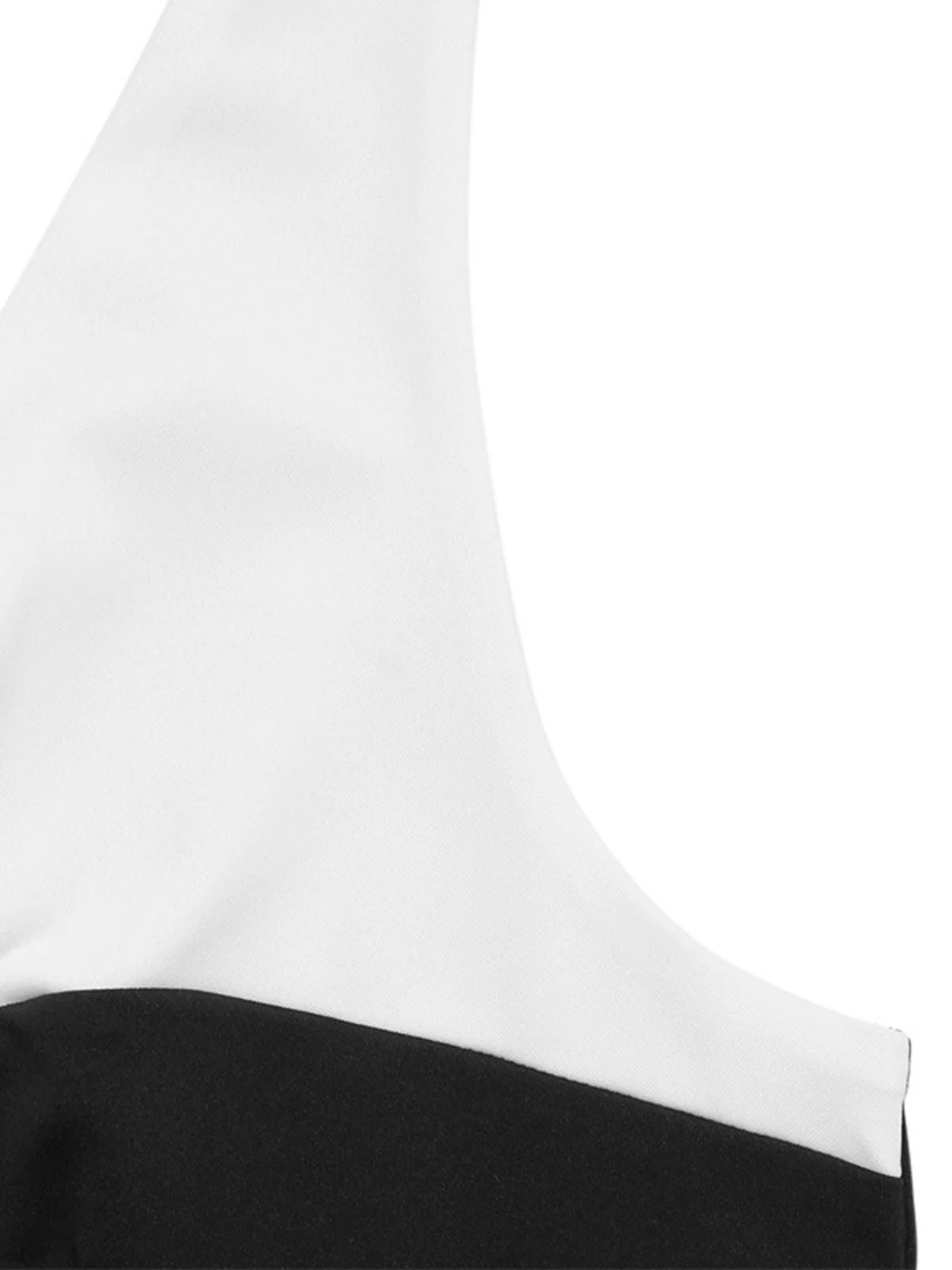 Black 1930s V-Neck Sleeveless Belted Wide Leg Jumpsuit - Image 5