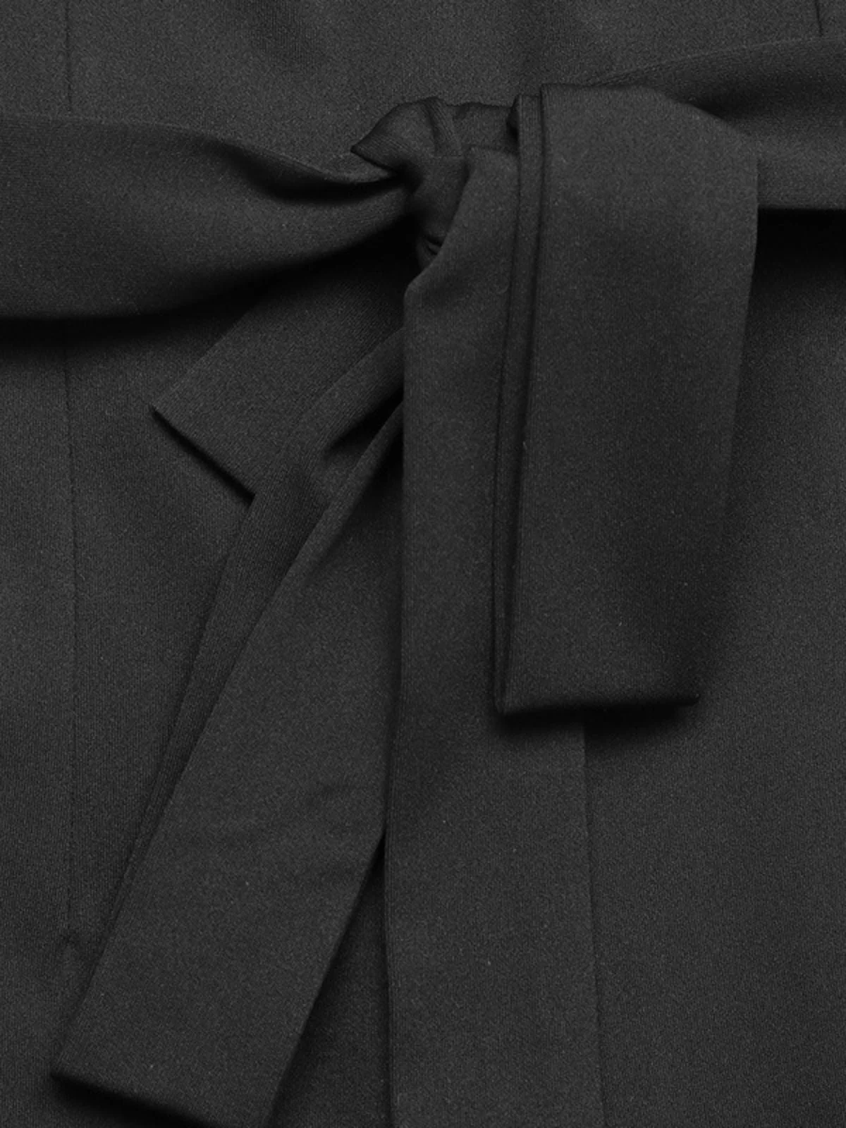 Black 1930s V-Neck Sleeveless Belted Wide Leg Jumpsuit - Image 6