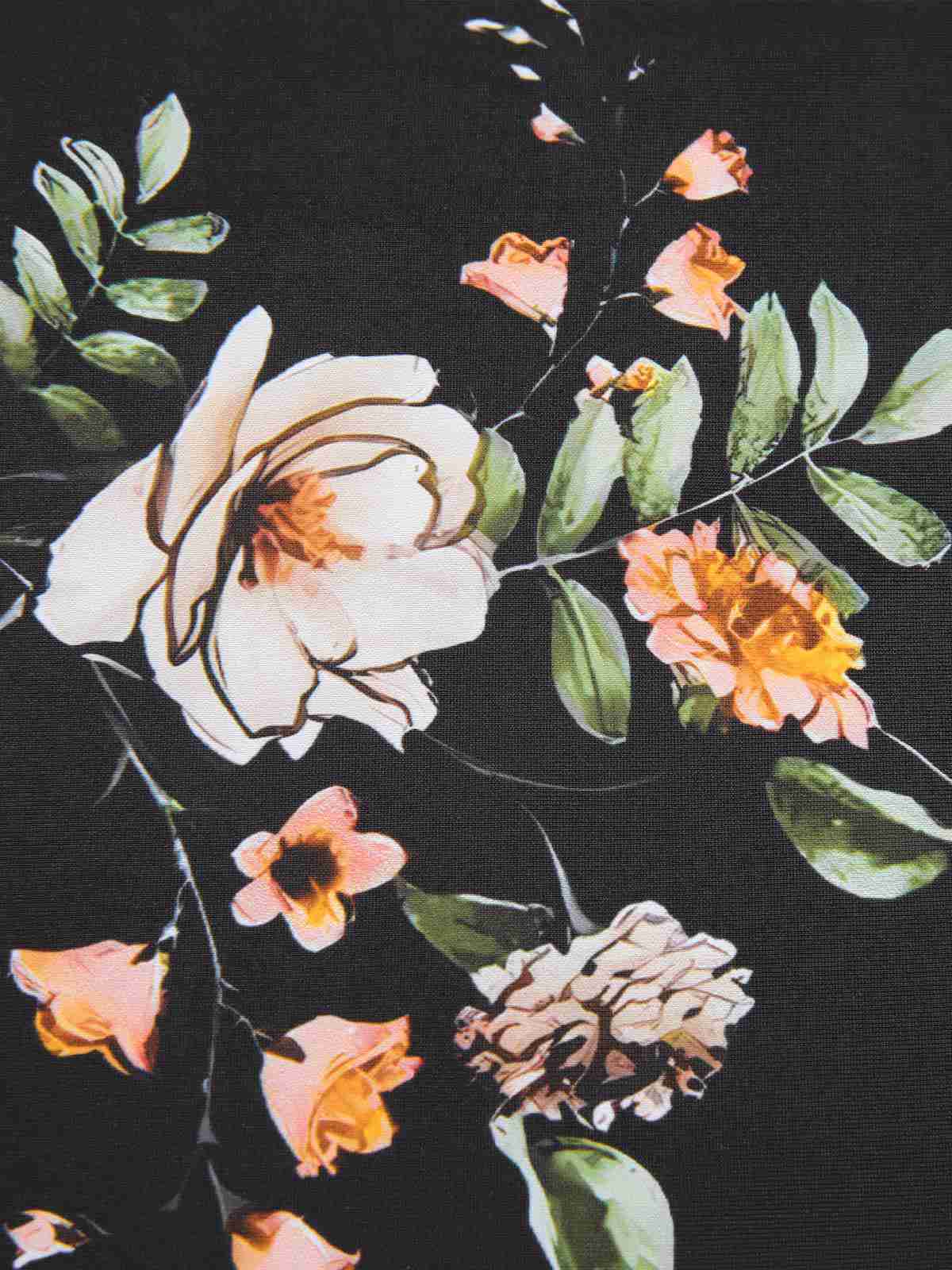 Black 1940s Floral Boxer Straps Swimsuit - Image 10