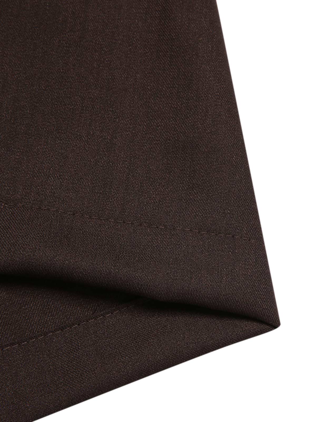 Dark Brown 1950s Button Suspender Pants - Image 8