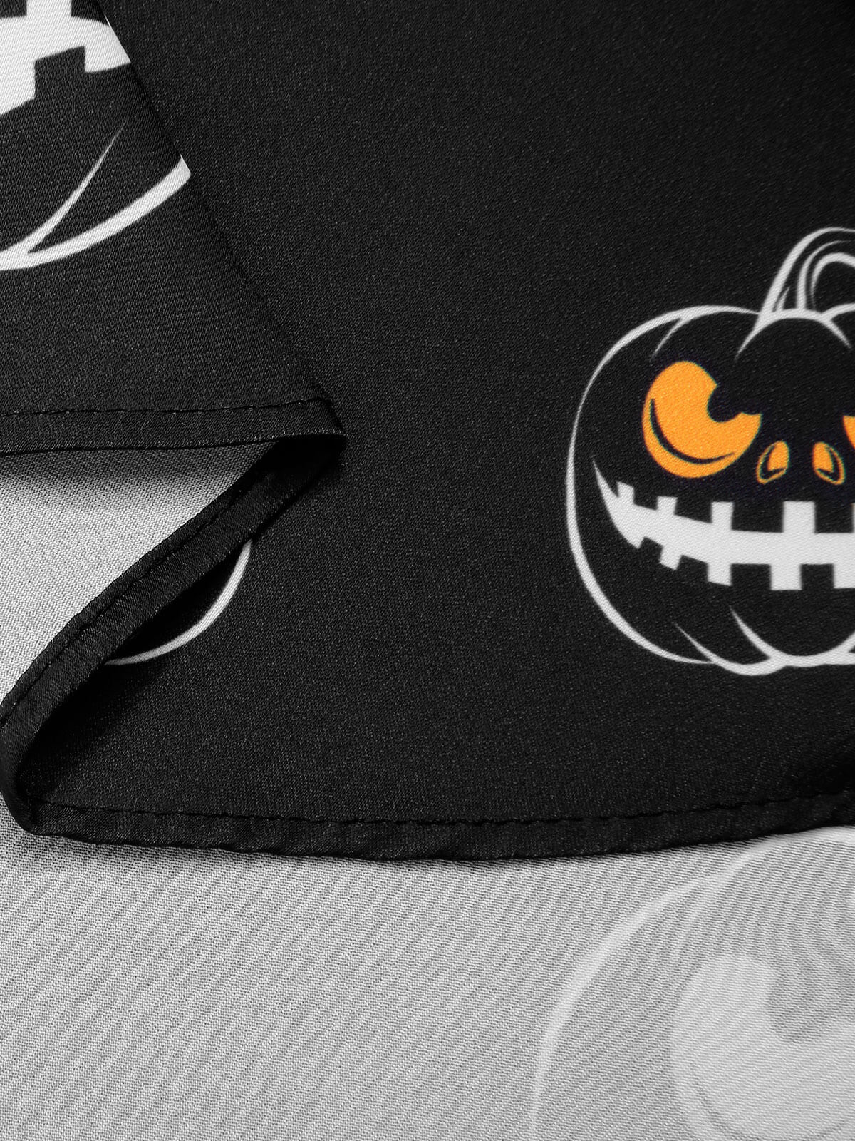 Black 1950s Halloween Pumpkin Bat Halter Dress - Image 8