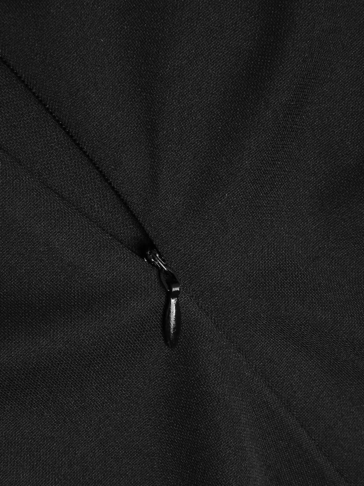Black 1950s Off-Shoulder Solid Top - Image 8