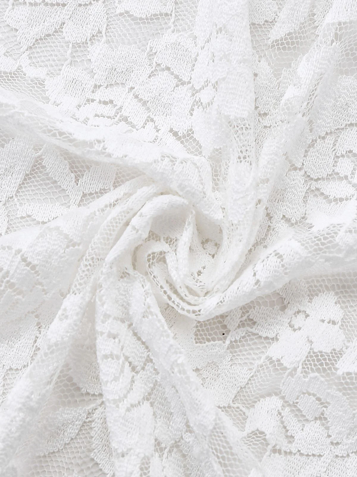 White 1980s Gigot Sleeve Victorian Lace Dress - Image 7